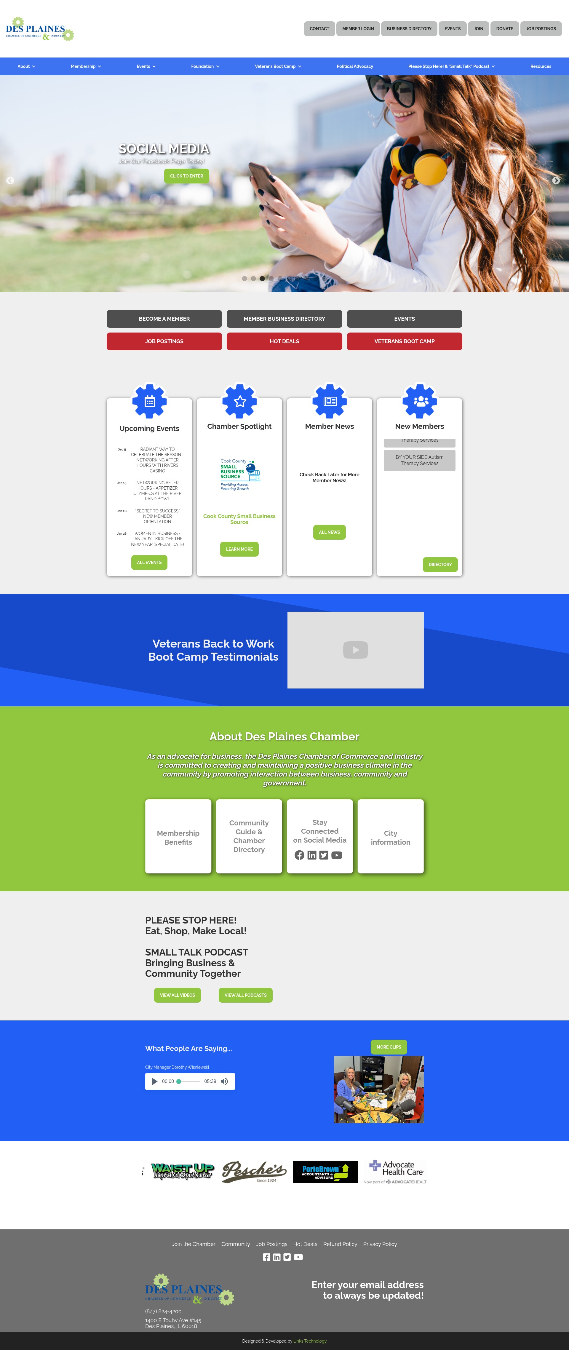 Screenshot of business.dpchamber.com