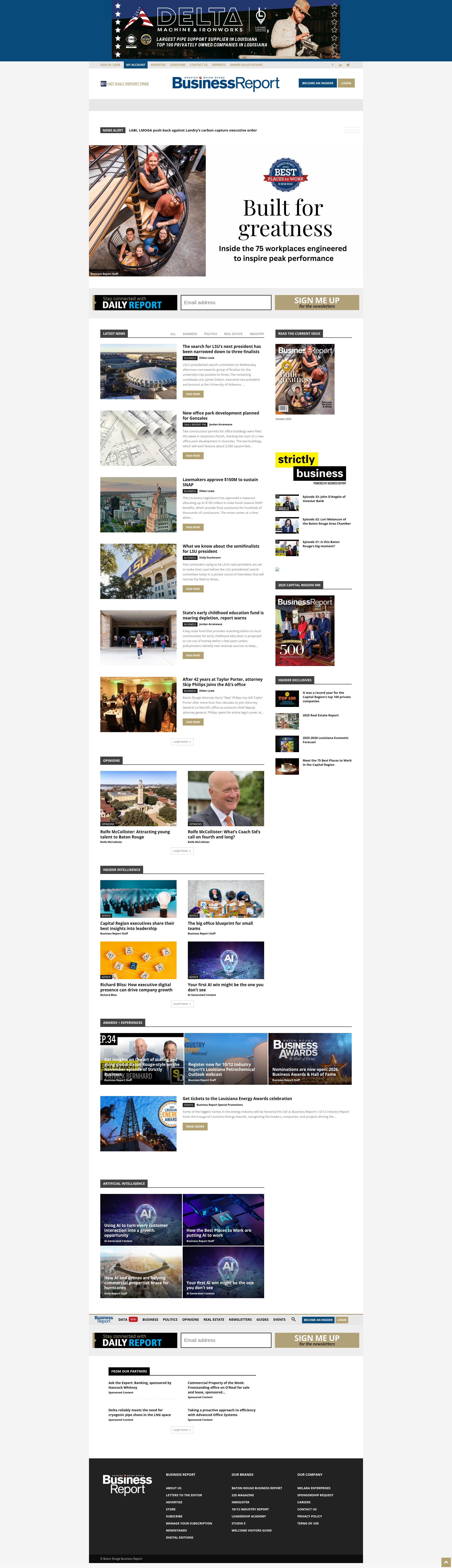 Screenshot of businessreport.com