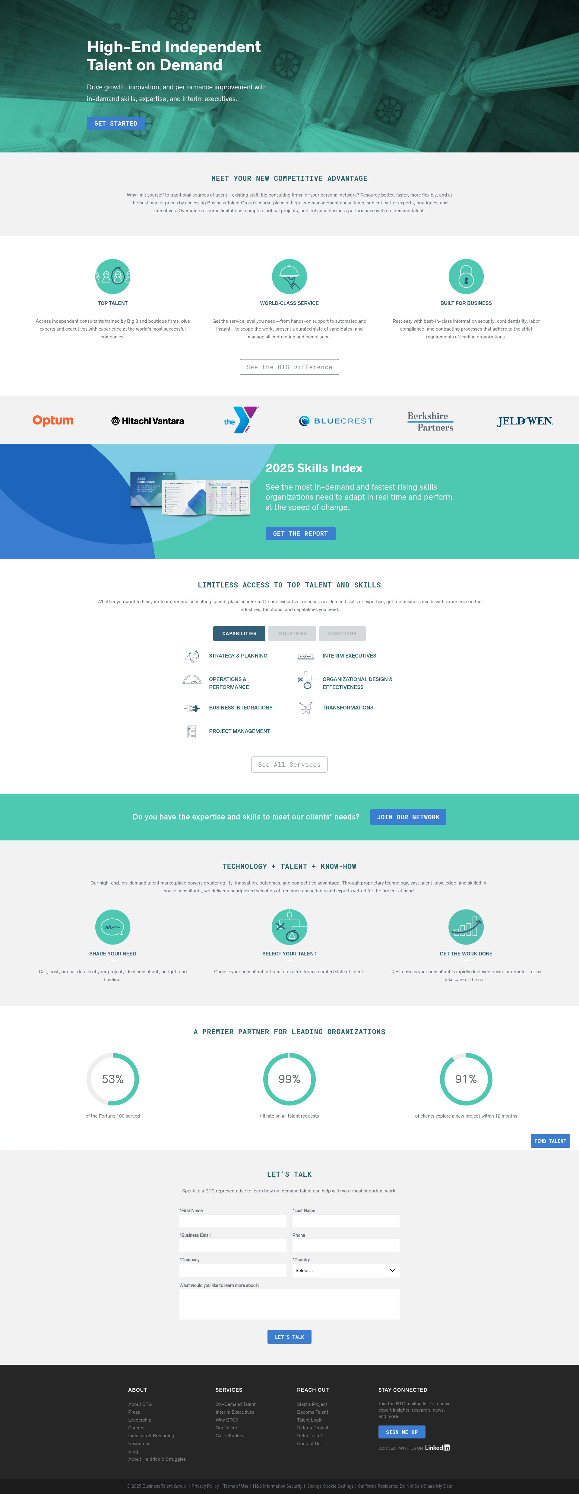 Screenshot of businesstalentgroup.com