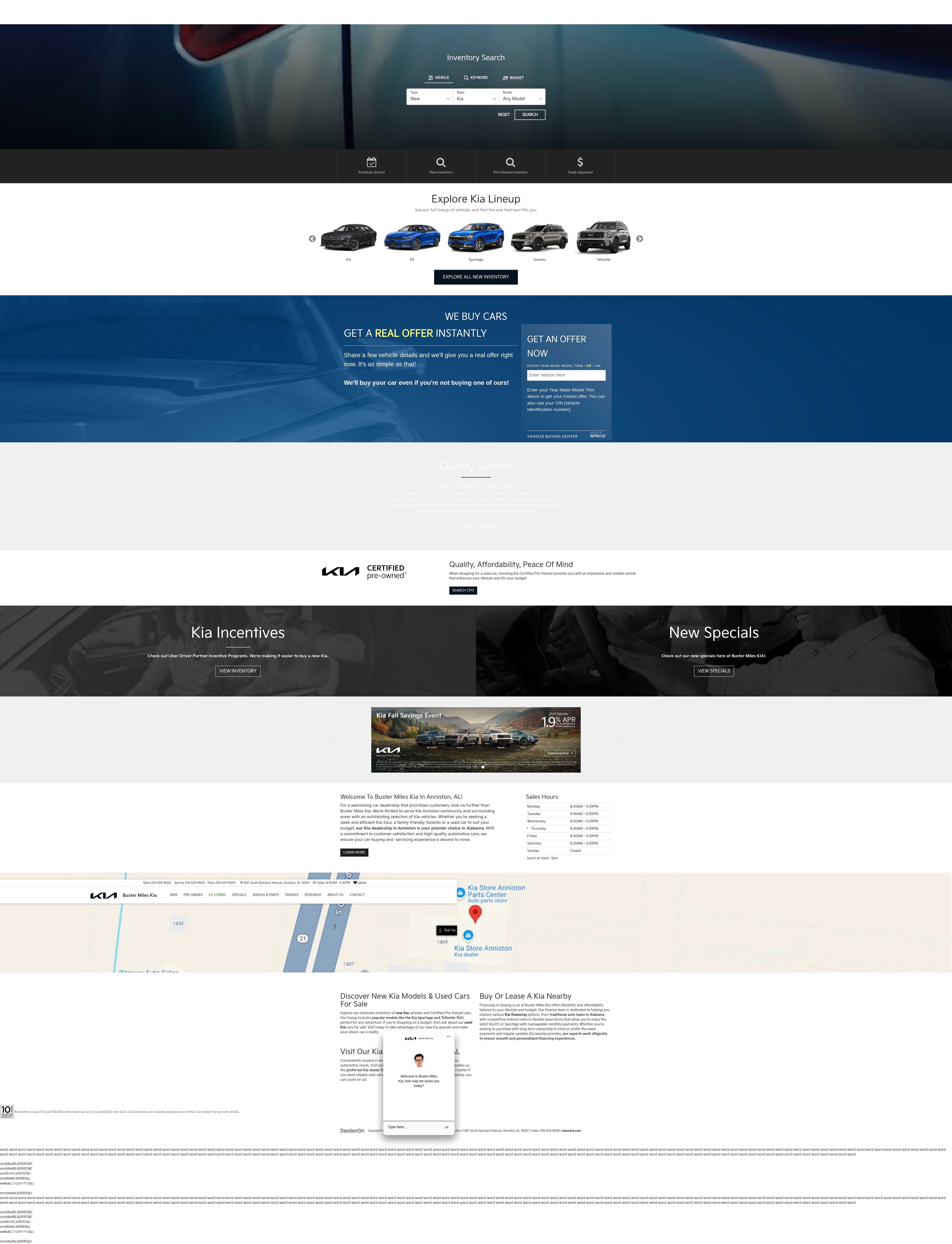 Screenshot of bustermileskia.com