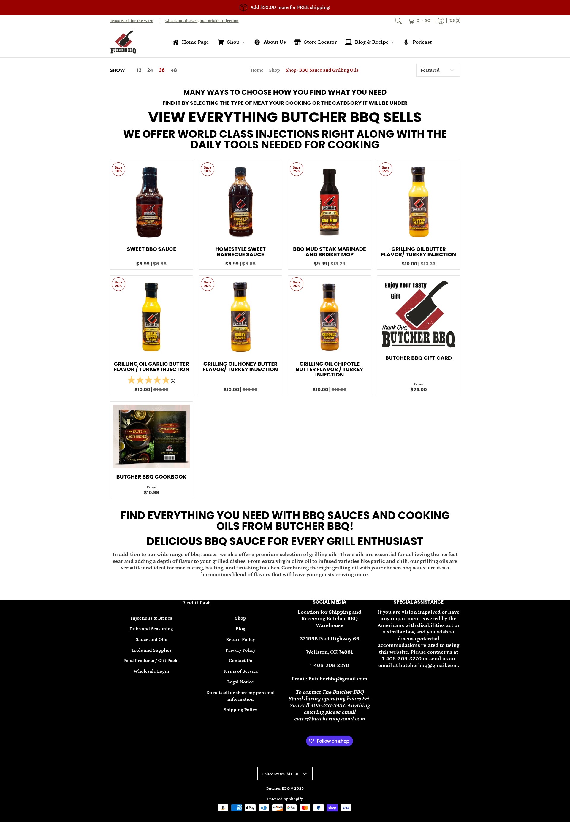 Screenshot of butcherbbq.com