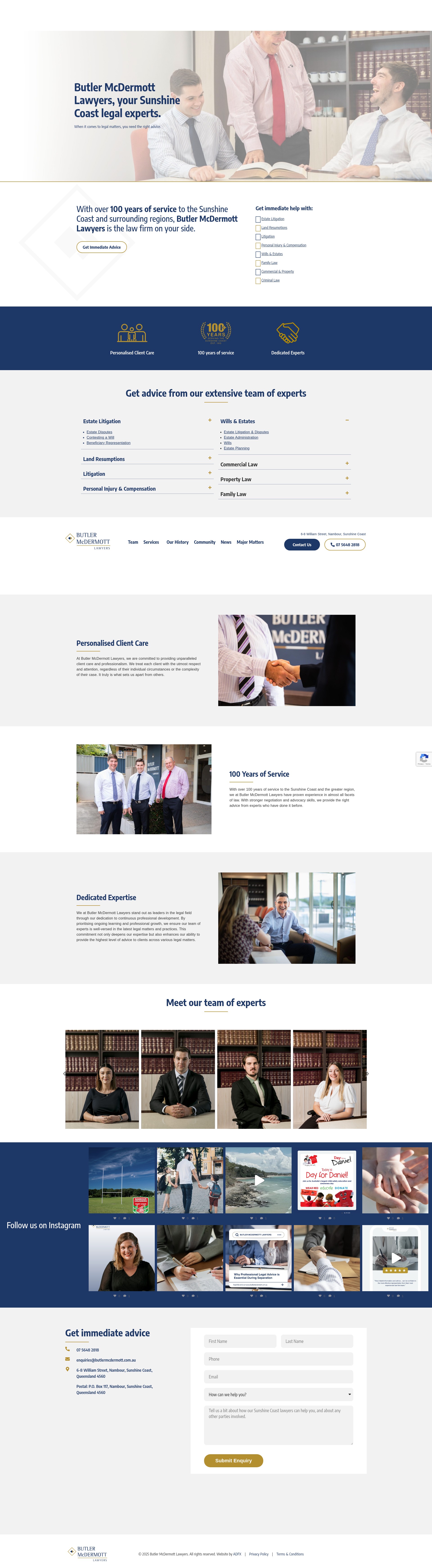 Screenshot of butlermcdermott.com.au