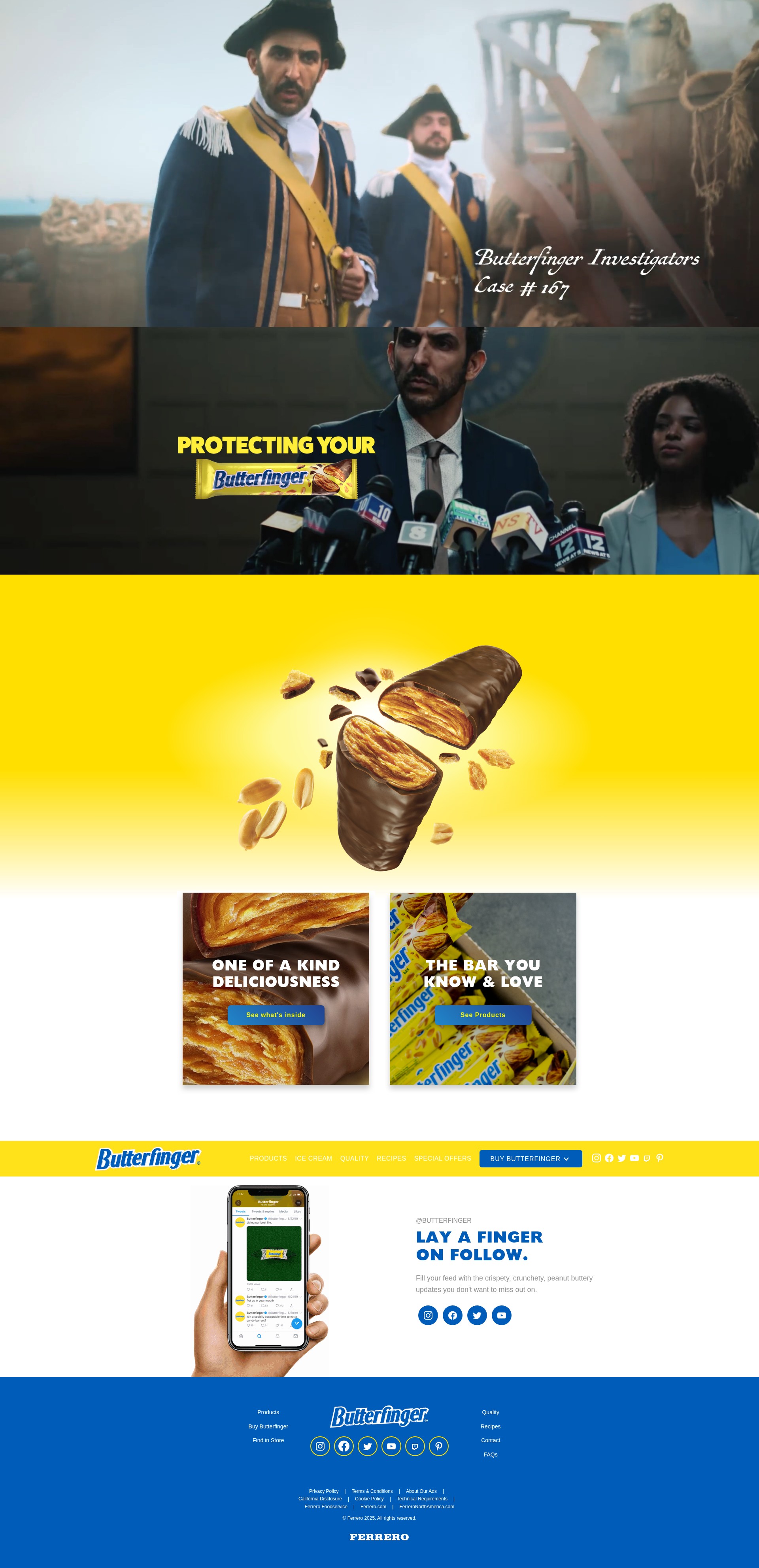 Screenshot of butterfinger.com