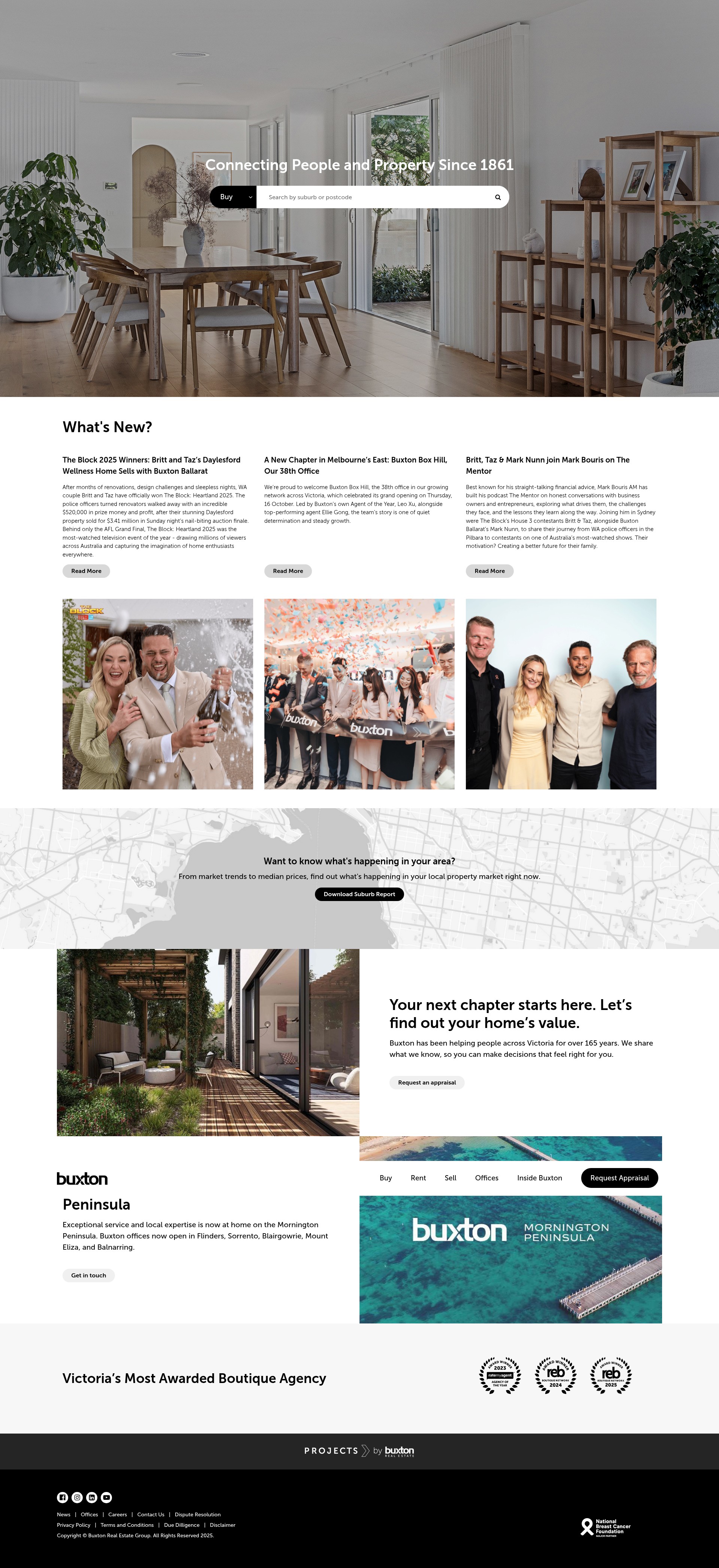 Screenshot of buxton.com.au