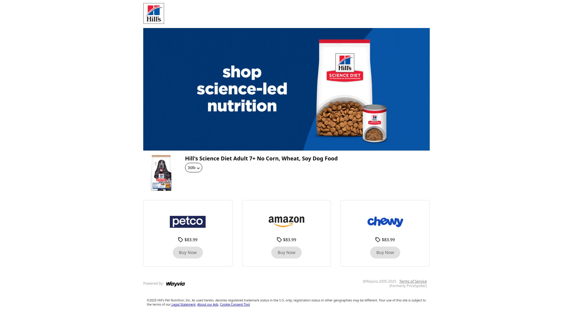 Screenshot of buy.hillspet.com
