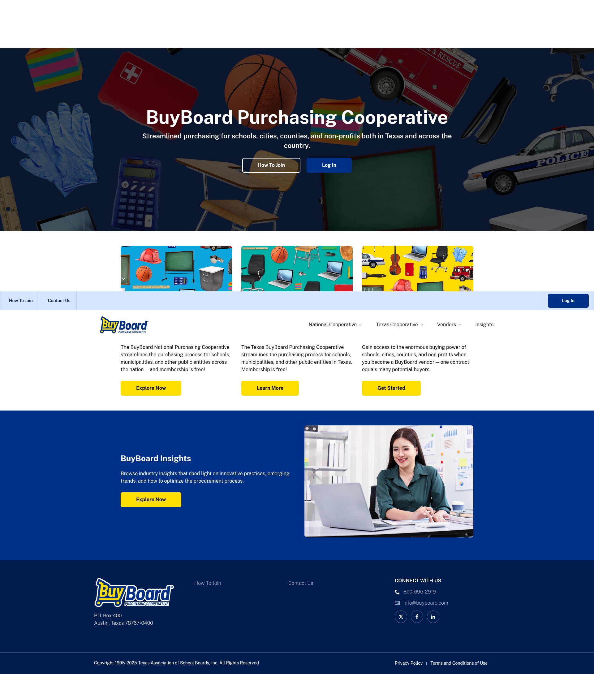 Screenshot of buyboard.com