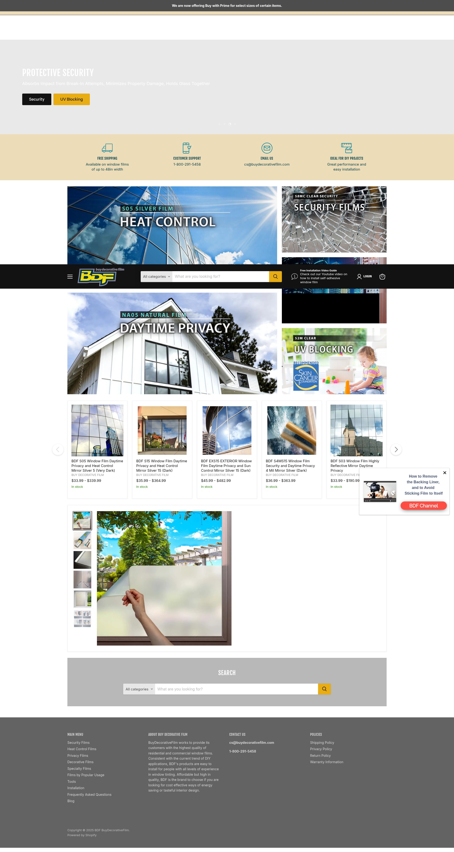 Screenshot of buydecorativefilm.com