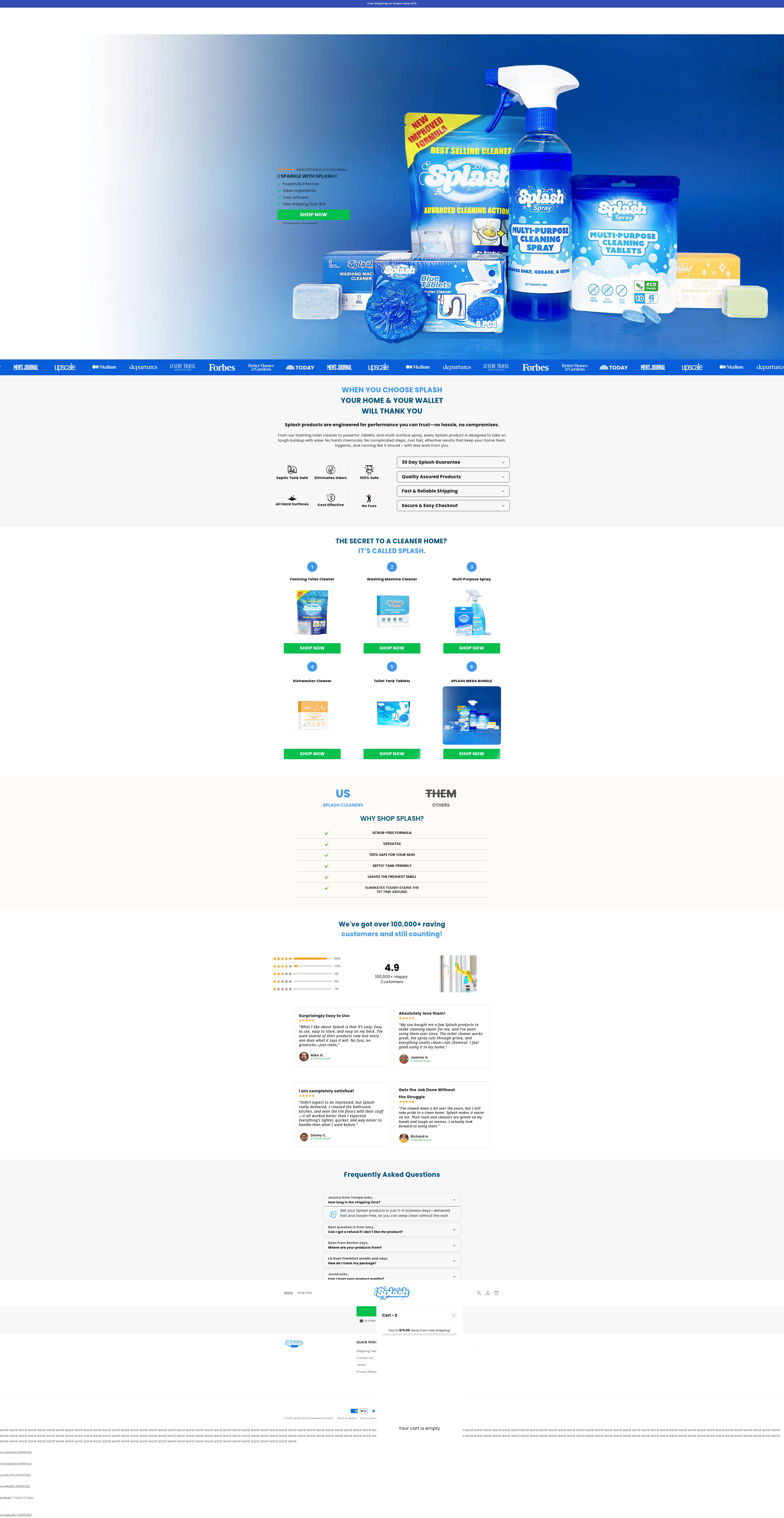 Screenshot of buysplashcleaner.com