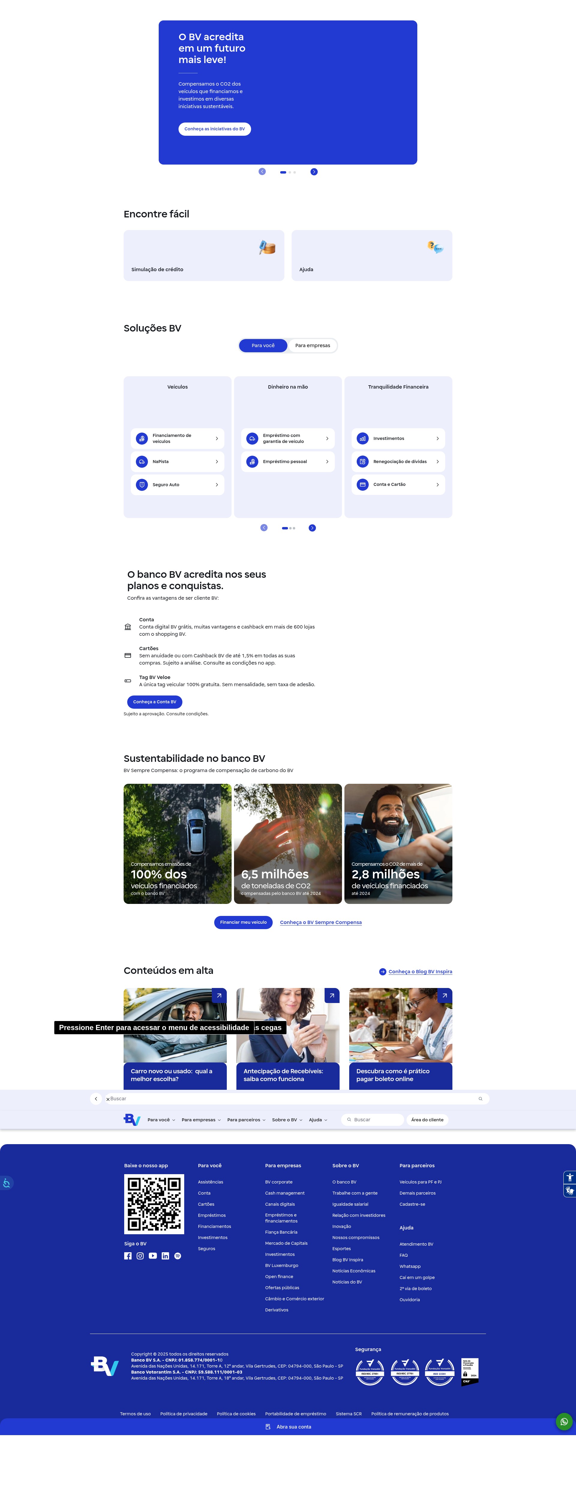 Screenshot of bv.com.br