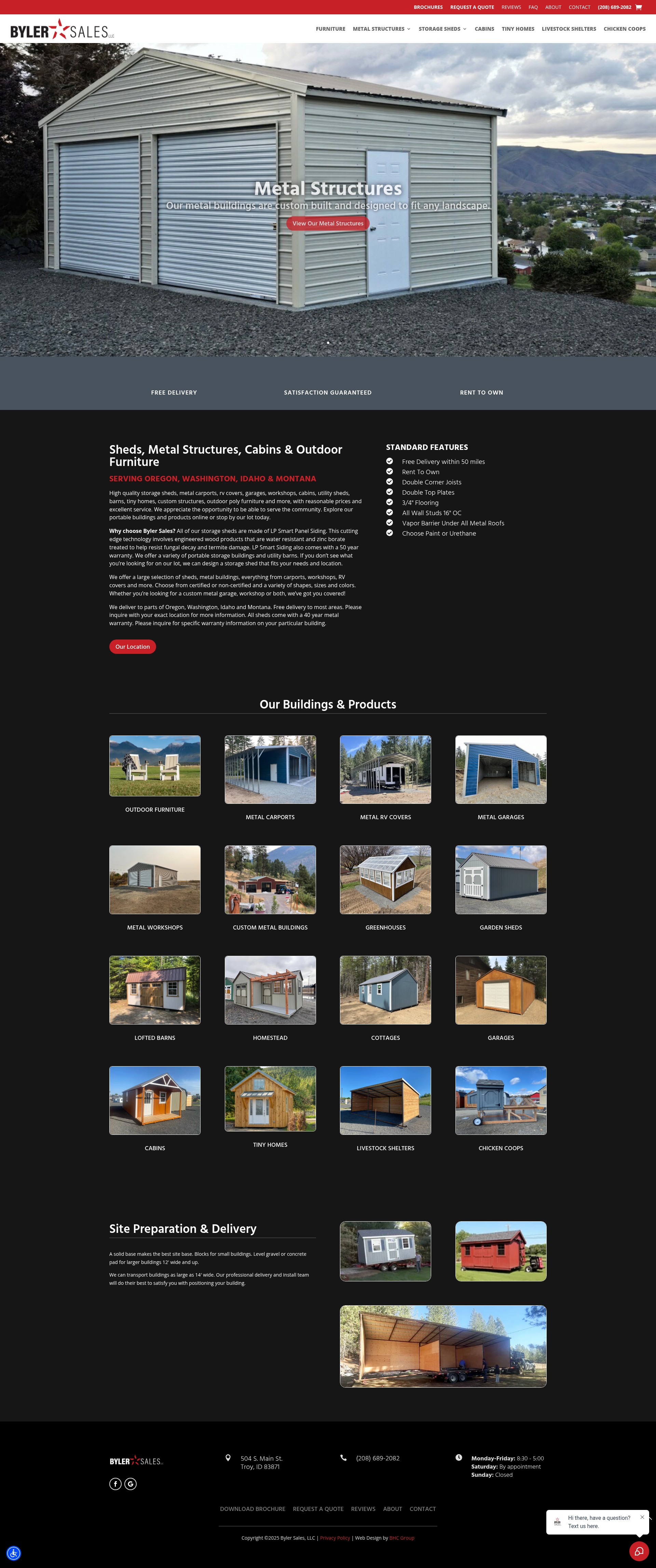 Screenshot of bylersales.com