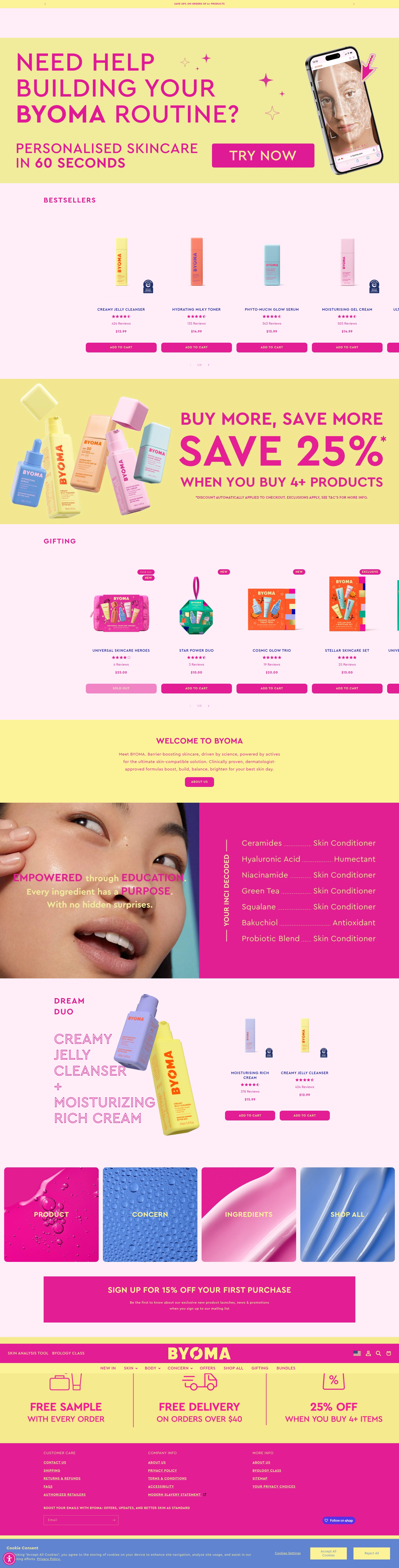 Screenshot of byoma.com