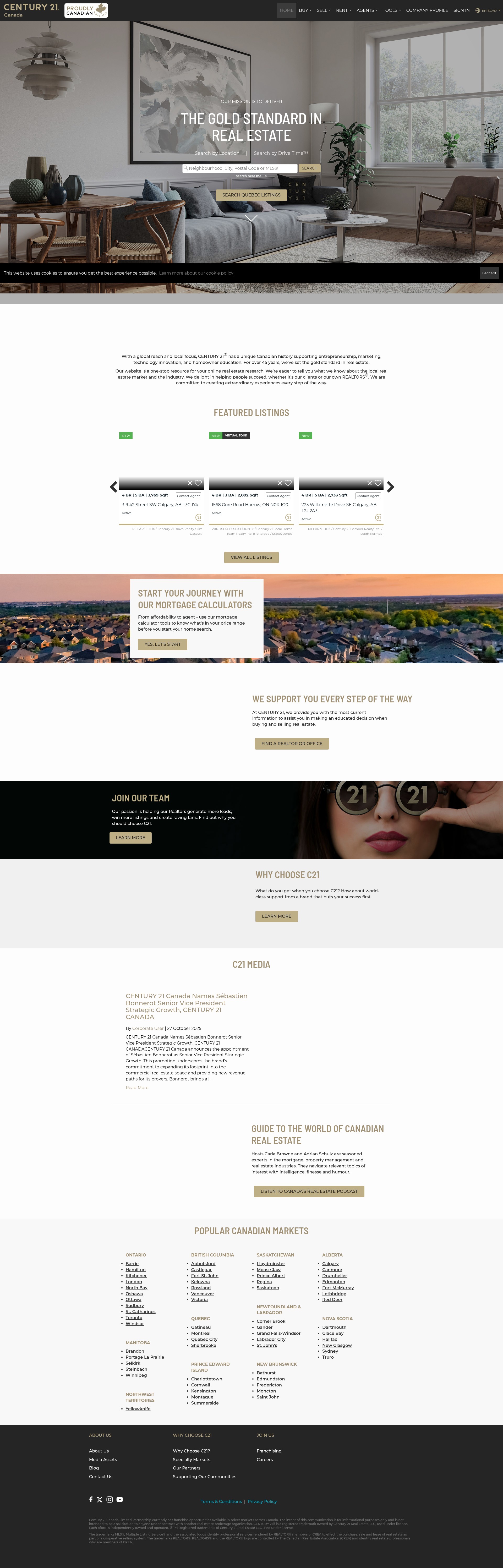 Screenshot of c21.ca