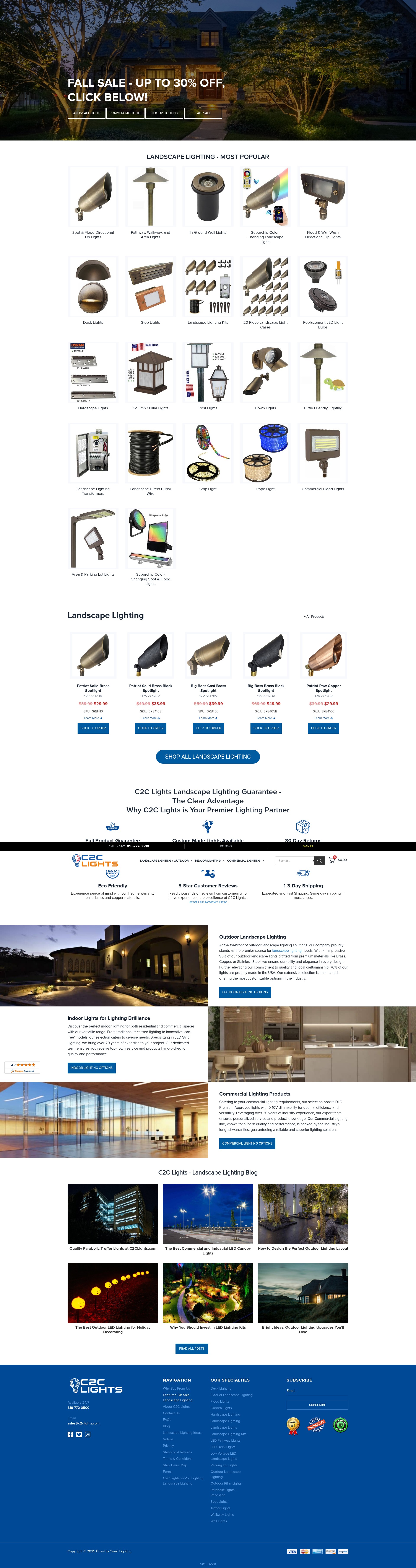 Screenshot of c2clights.com