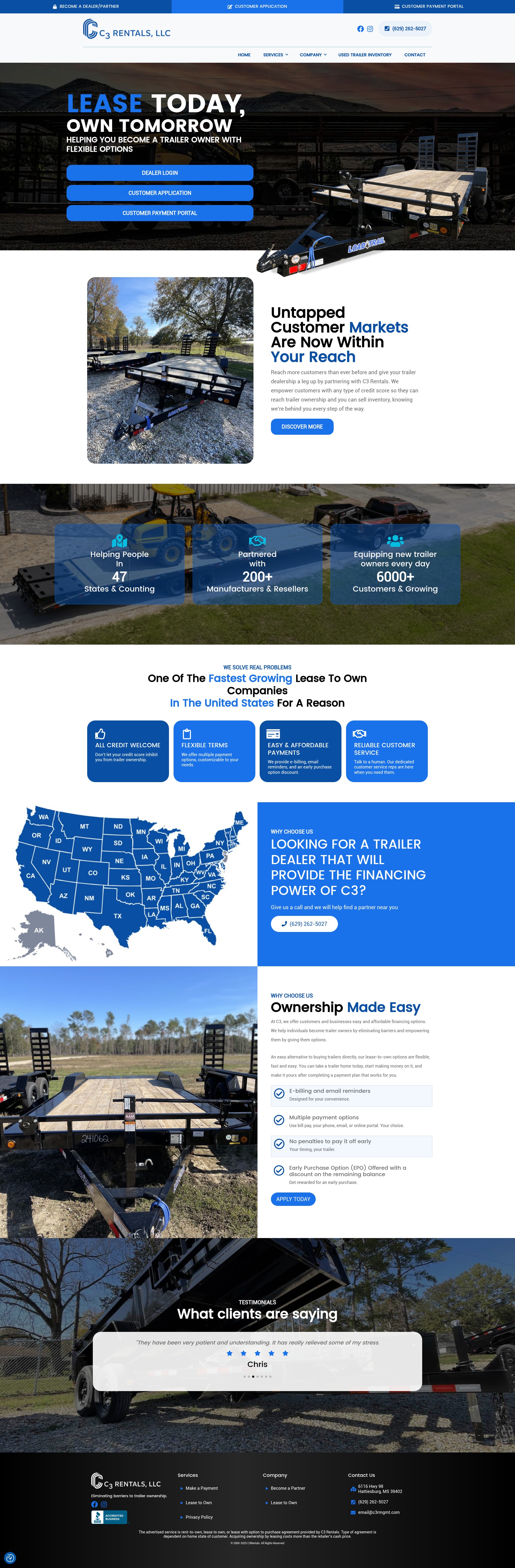 Screenshot of c3rentals.com