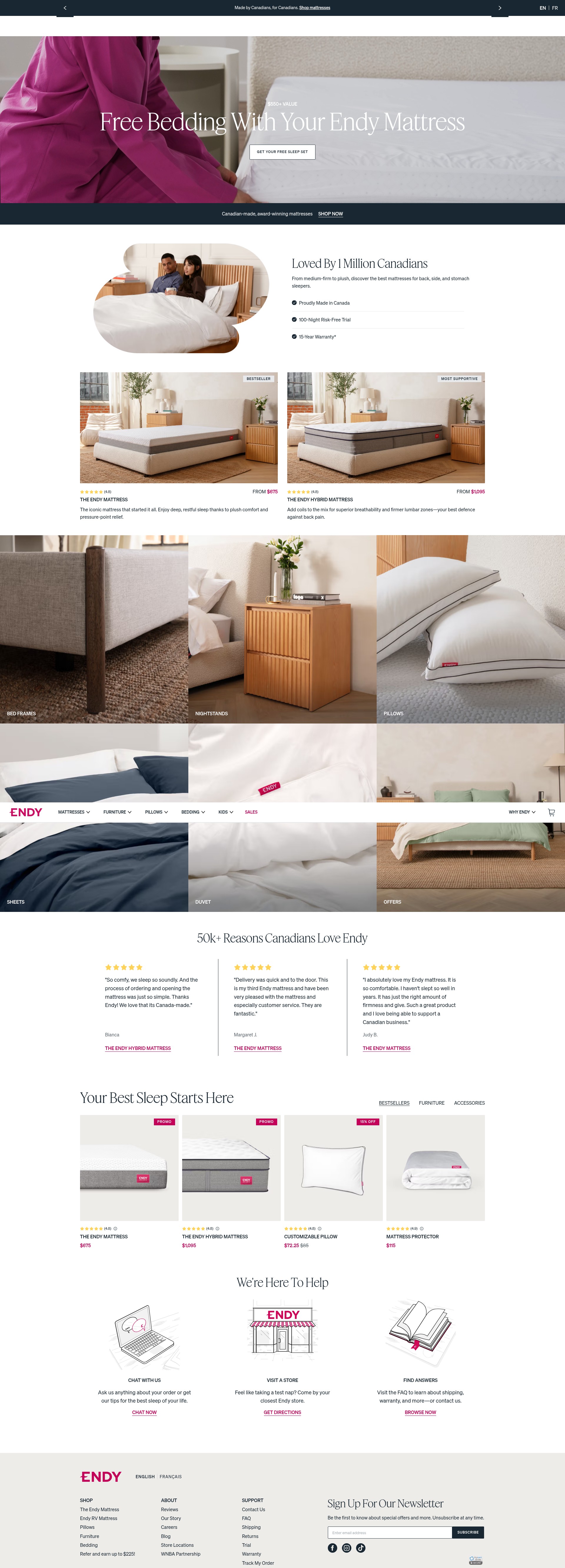 Screenshot of ca.endy.com