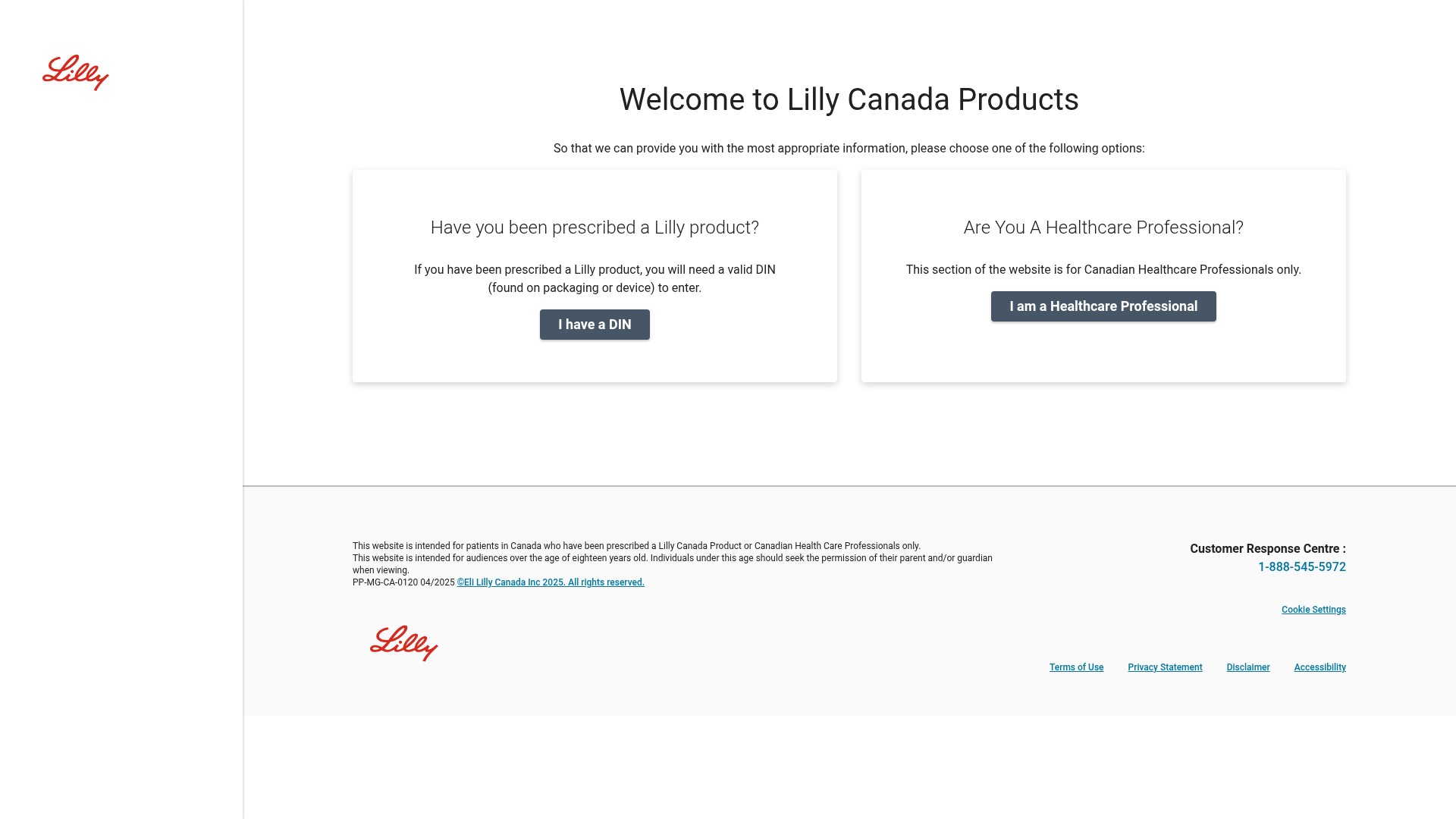 Screenshot of ca.lilly.com