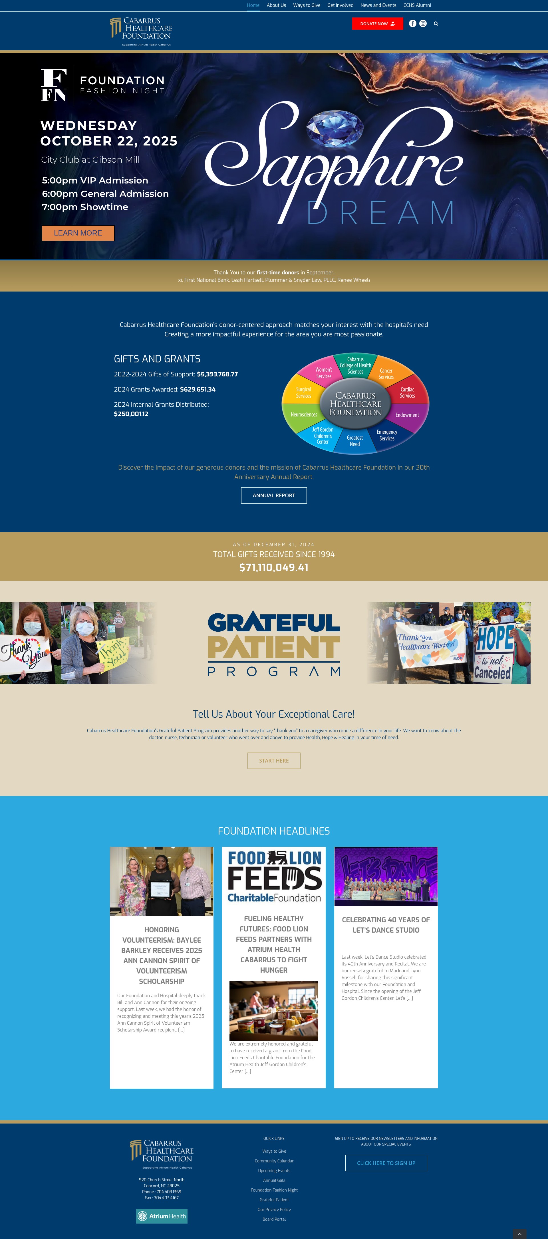 Screenshot of cabarrushealthcarefoundation.org