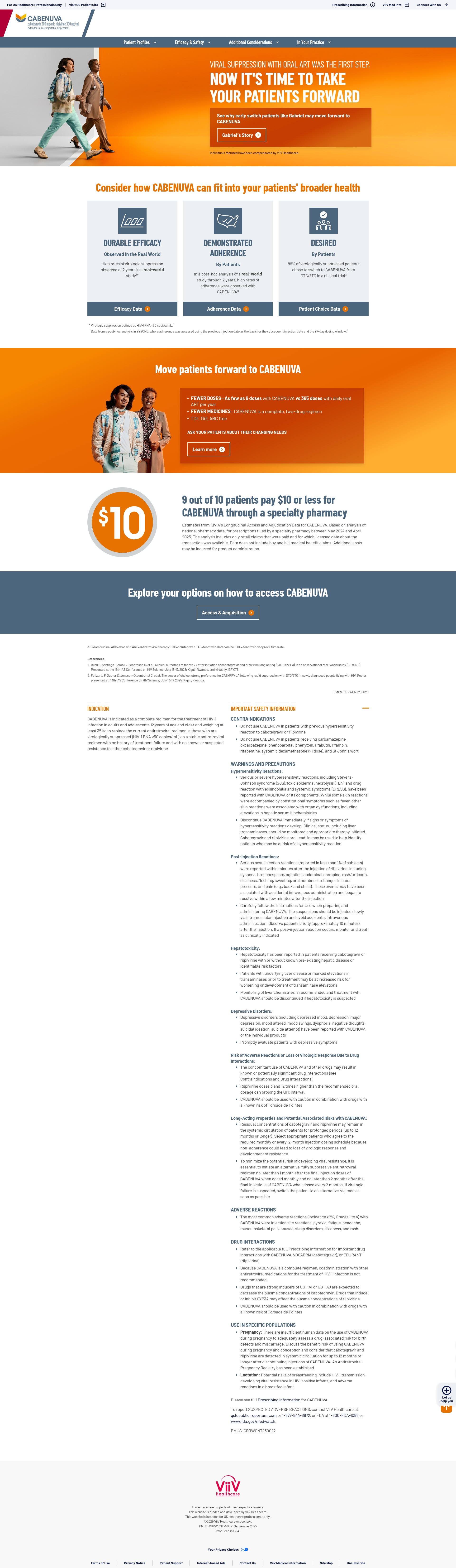 Screenshot of cabenuvahcp.com