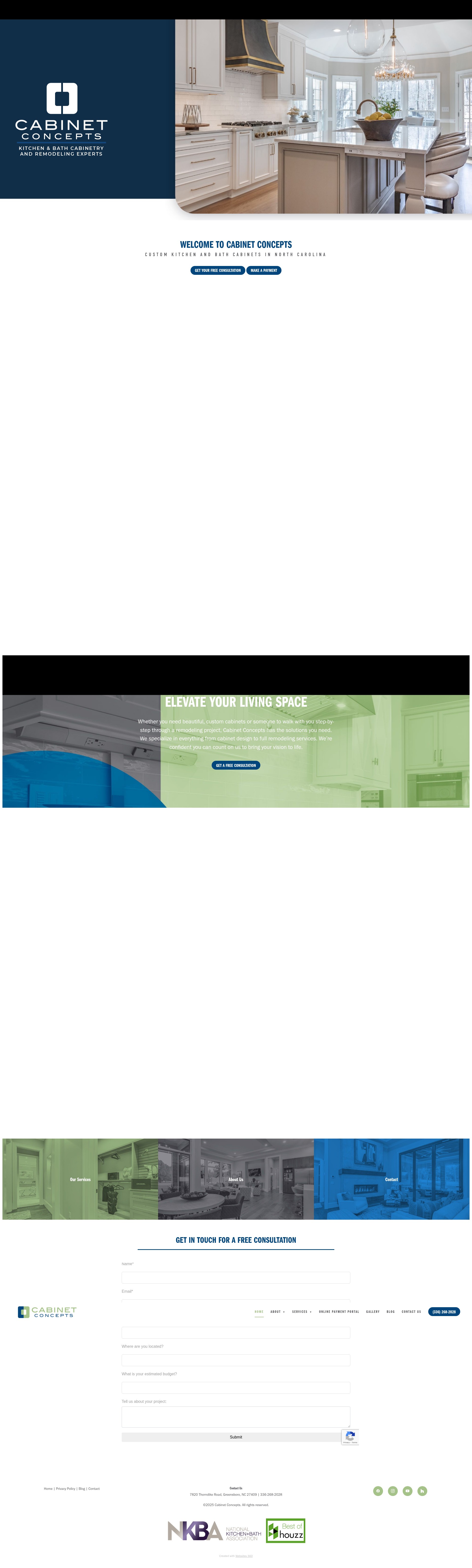 Screenshot of cabinetconceptsgso.com