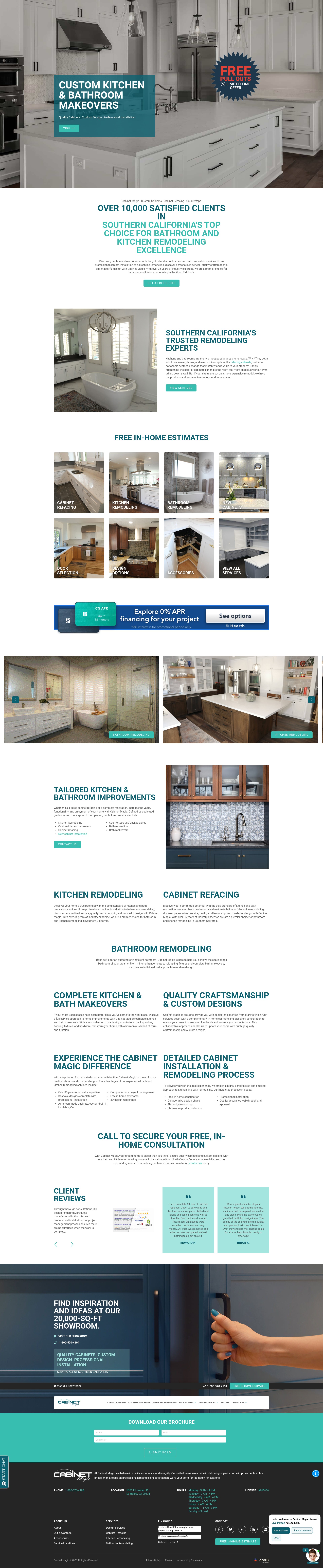Screenshot of cabinetmagic.com