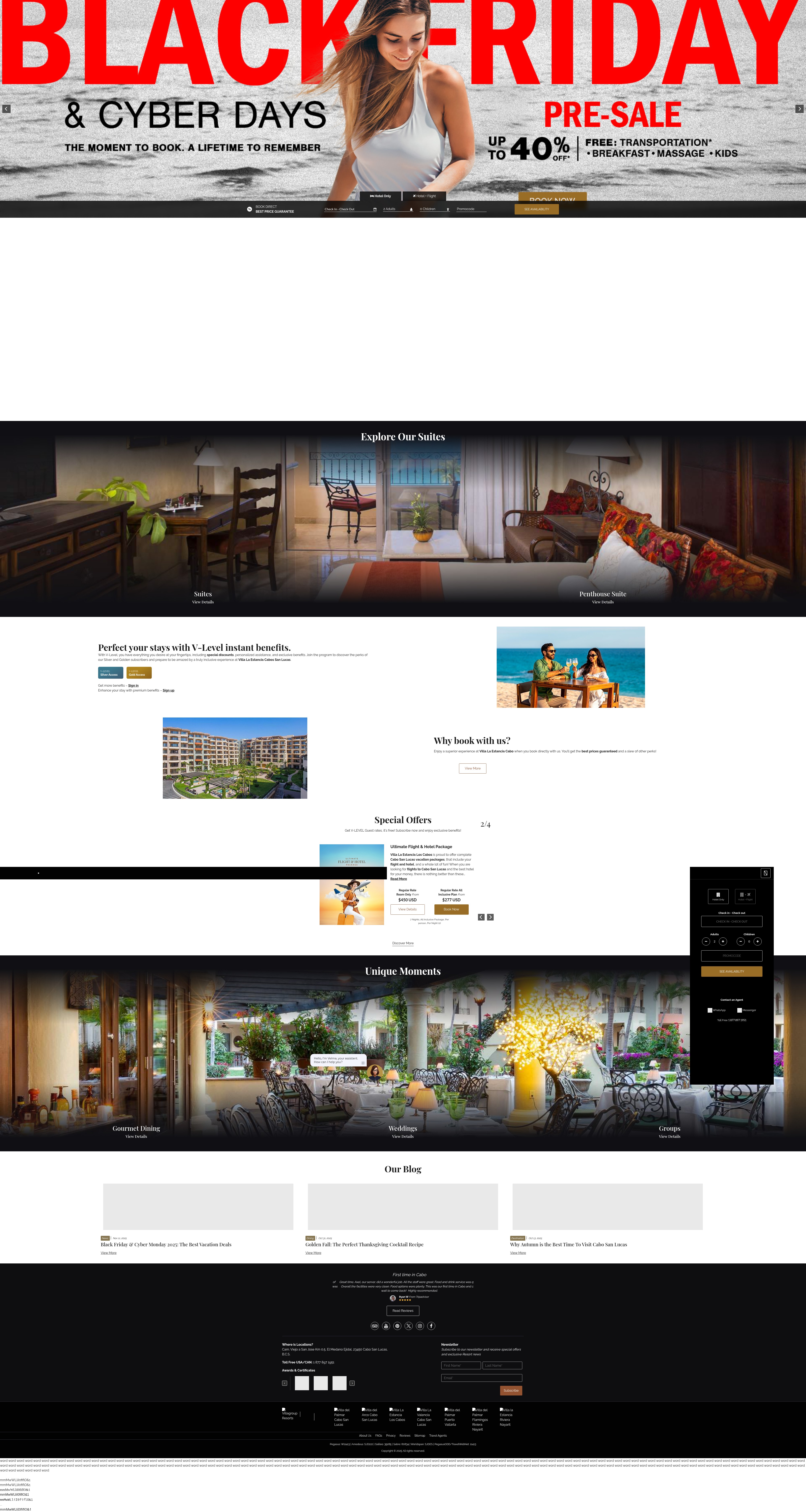 Screenshot of cabo.villalaestancia.com