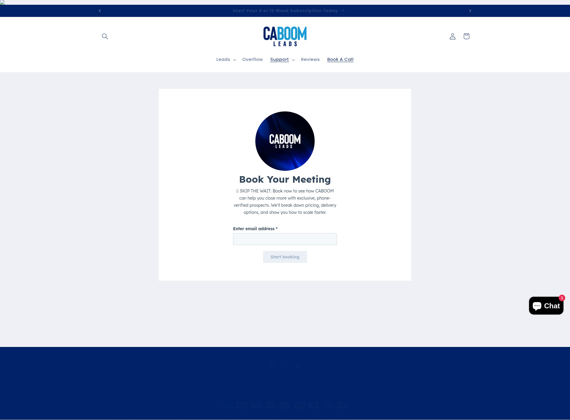 Screenshot of caboomleads.com