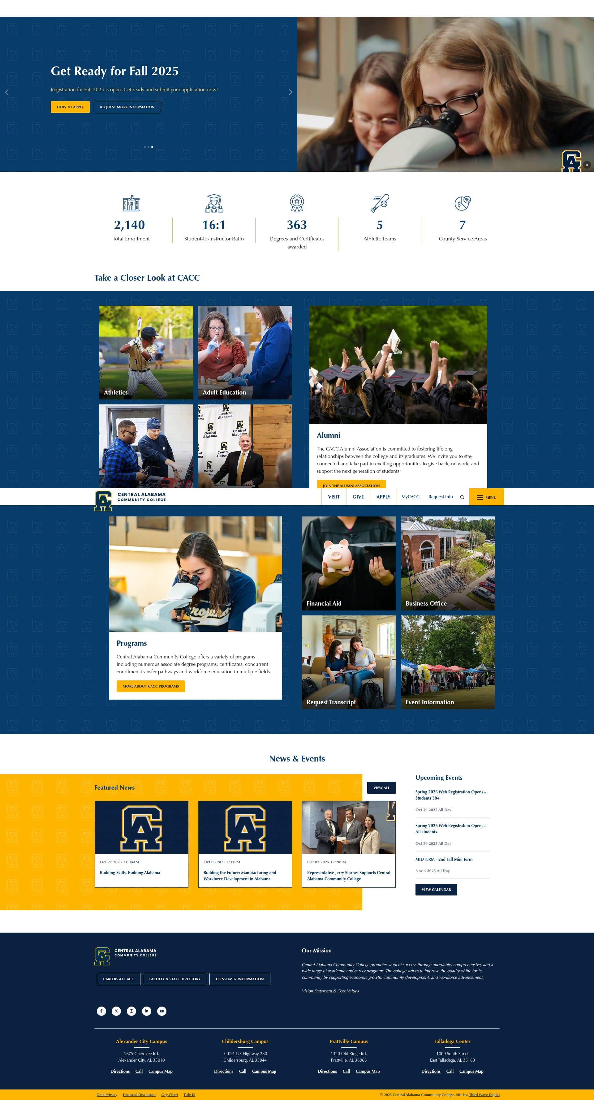 Screenshot of cacc.edu