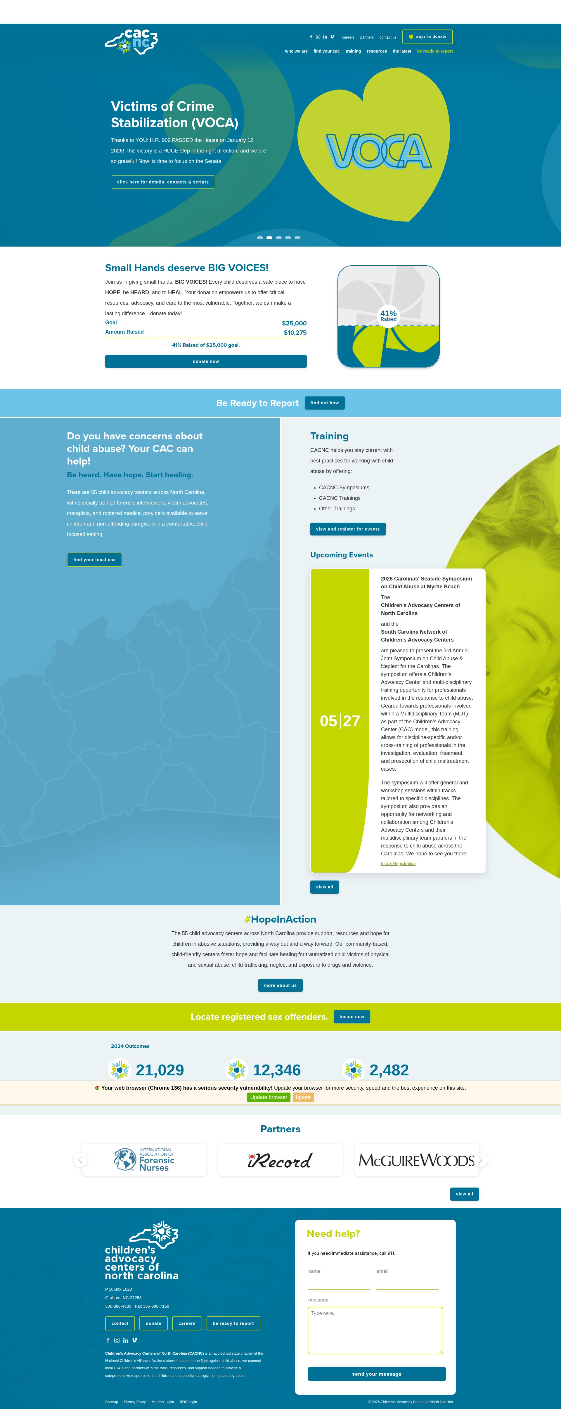 Screenshot of cacnc.org