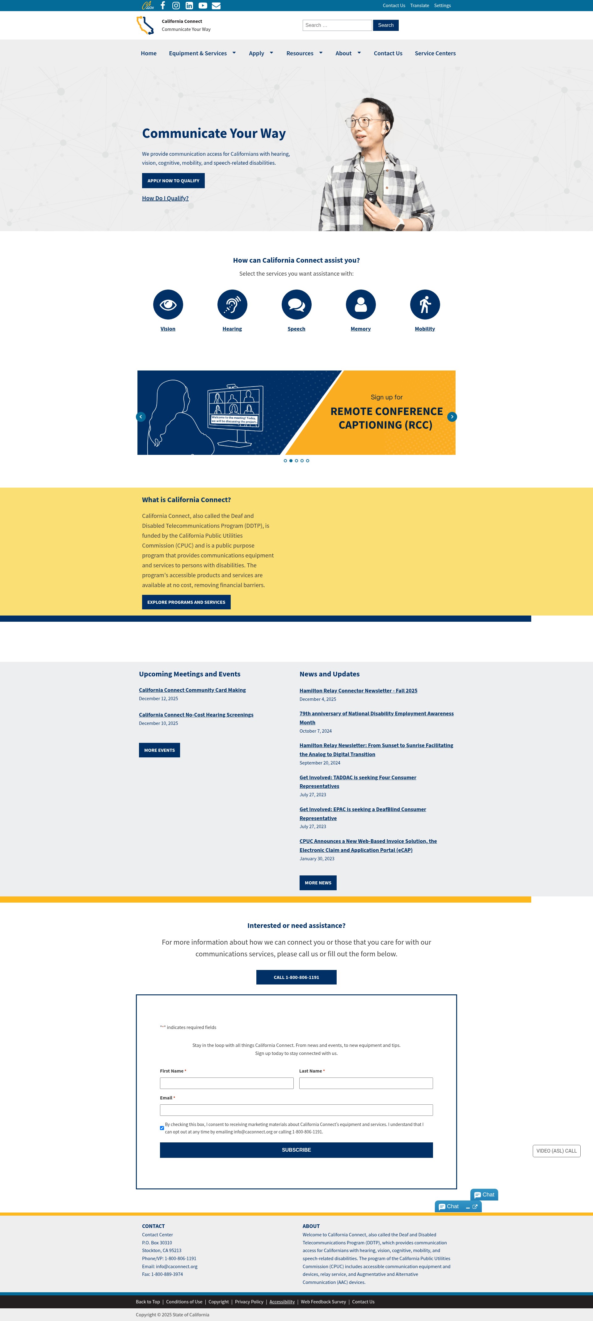 Screenshot of caconnect.org