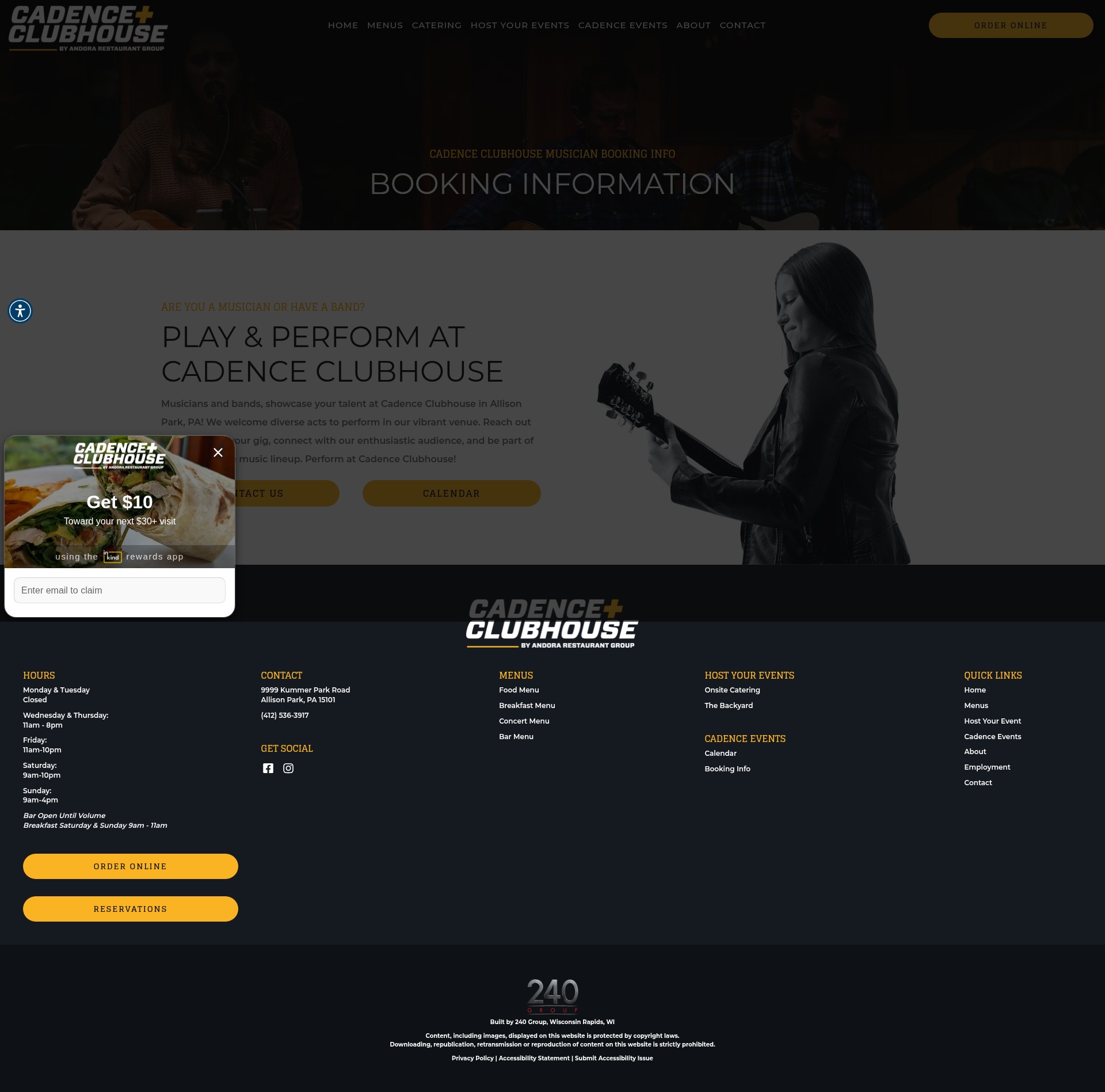Screenshot of cadenceclubhouse.com