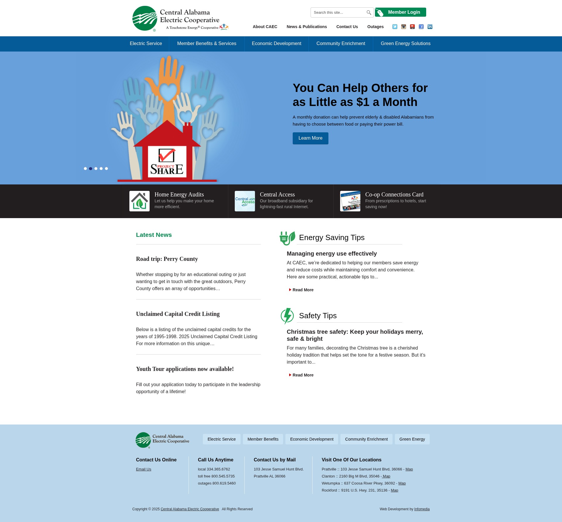 Screenshot of caec.coop