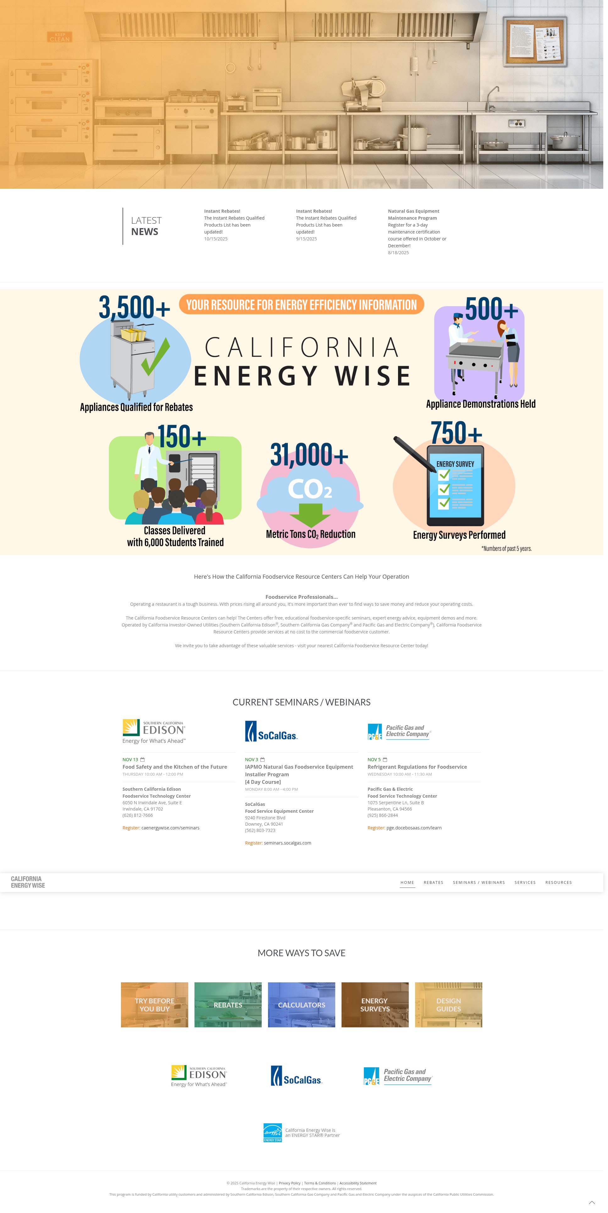 Screenshot of caenergywise.com