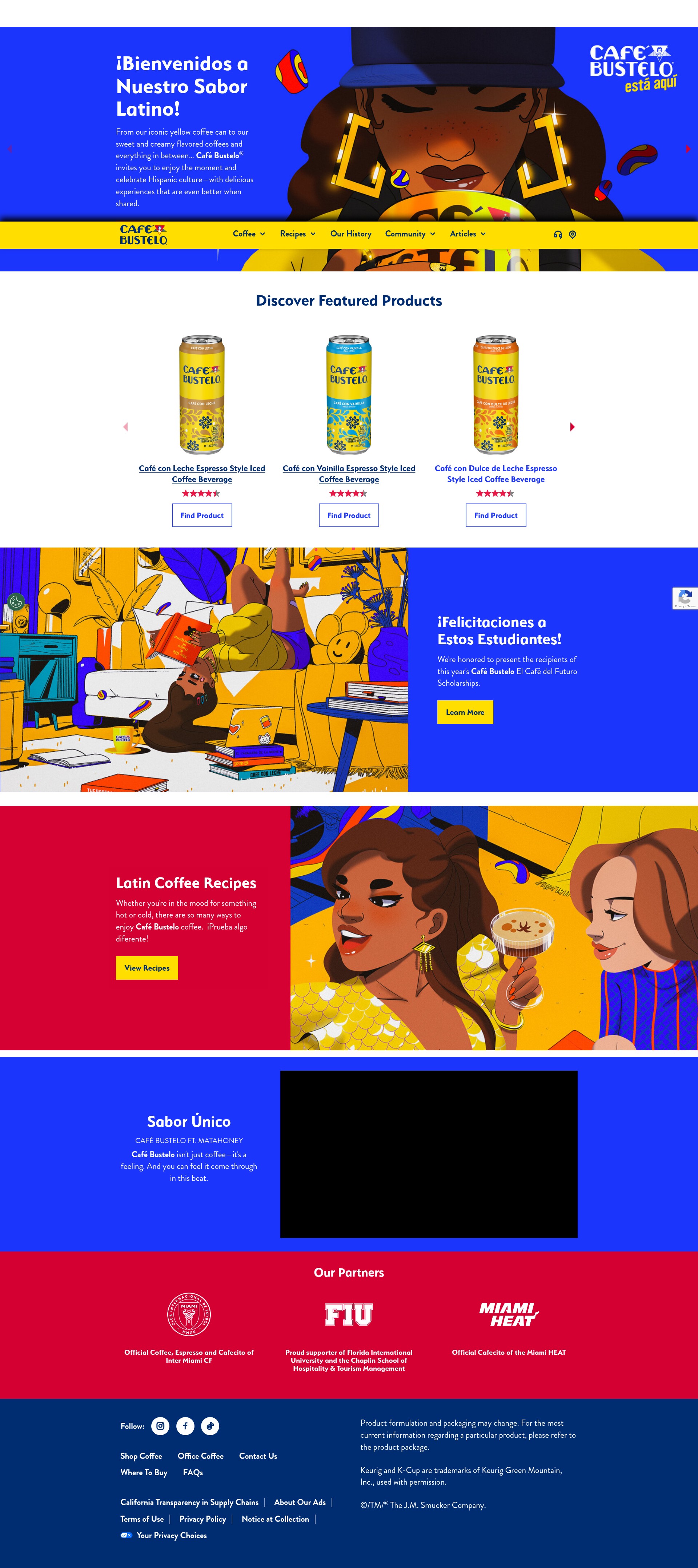 Screenshot of cafebustelo.com