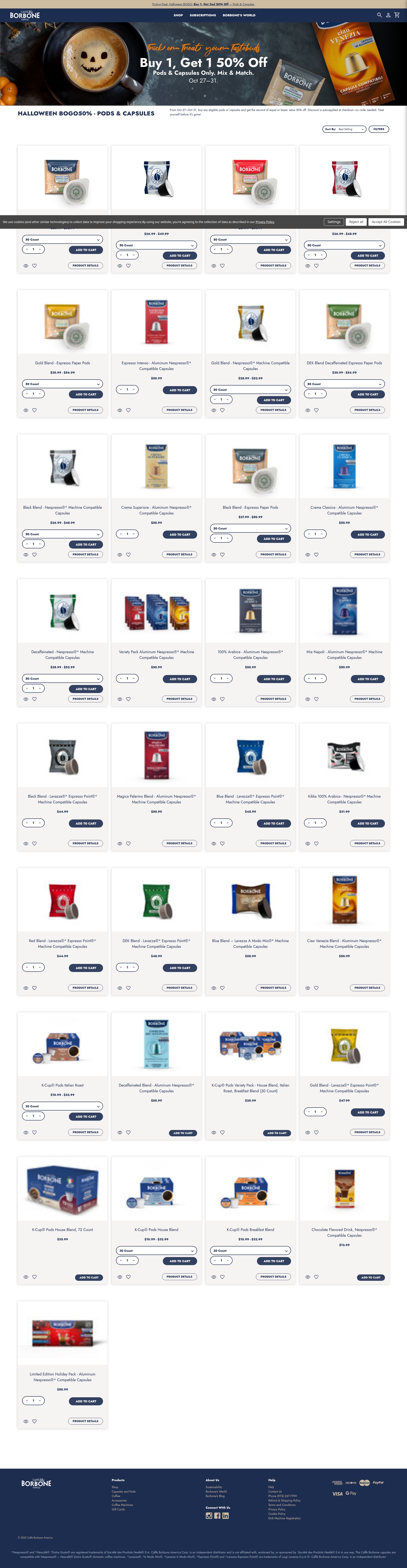 Screenshot of caffeborboneamerica.com