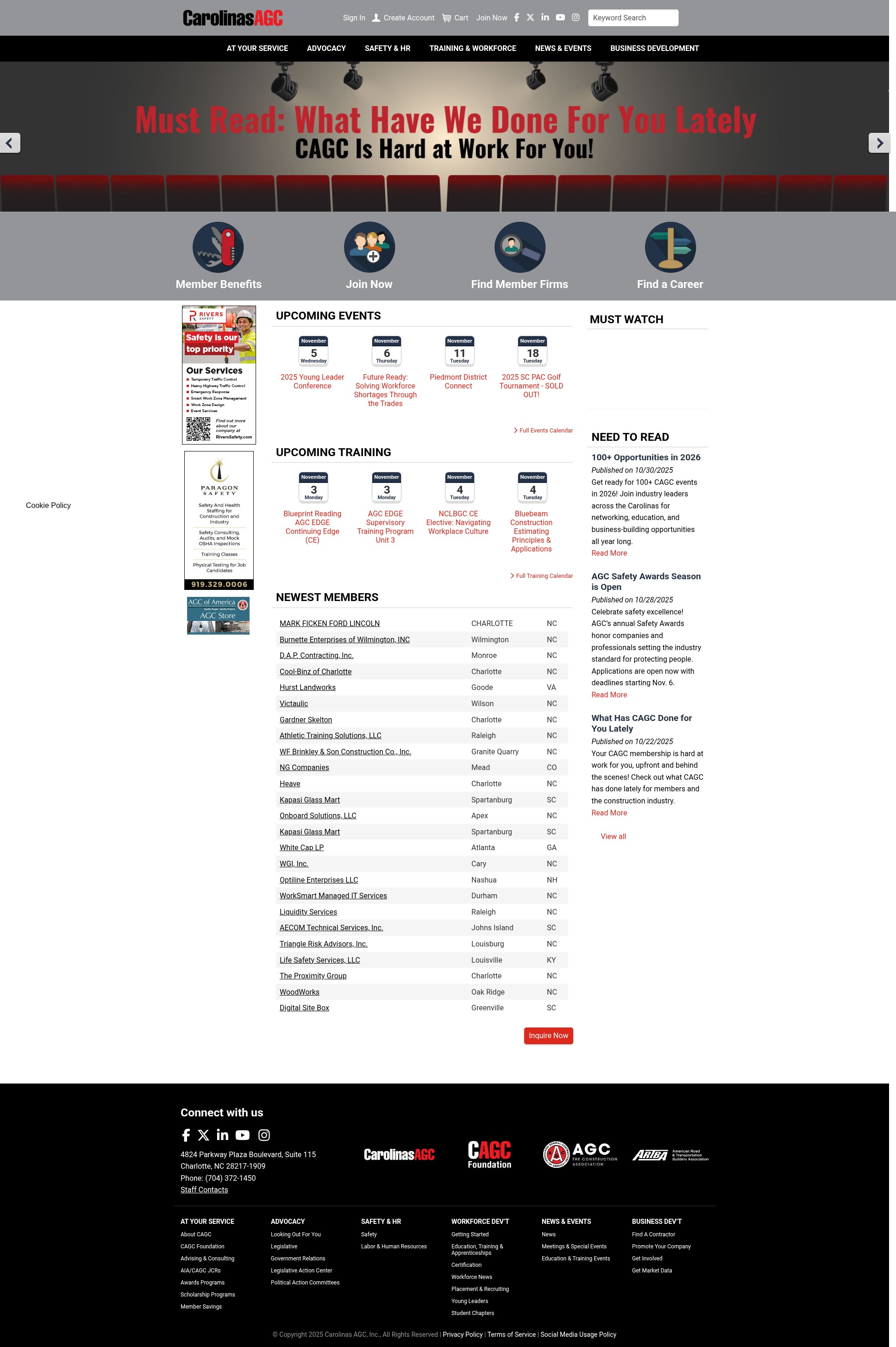 Screenshot of cagc.org