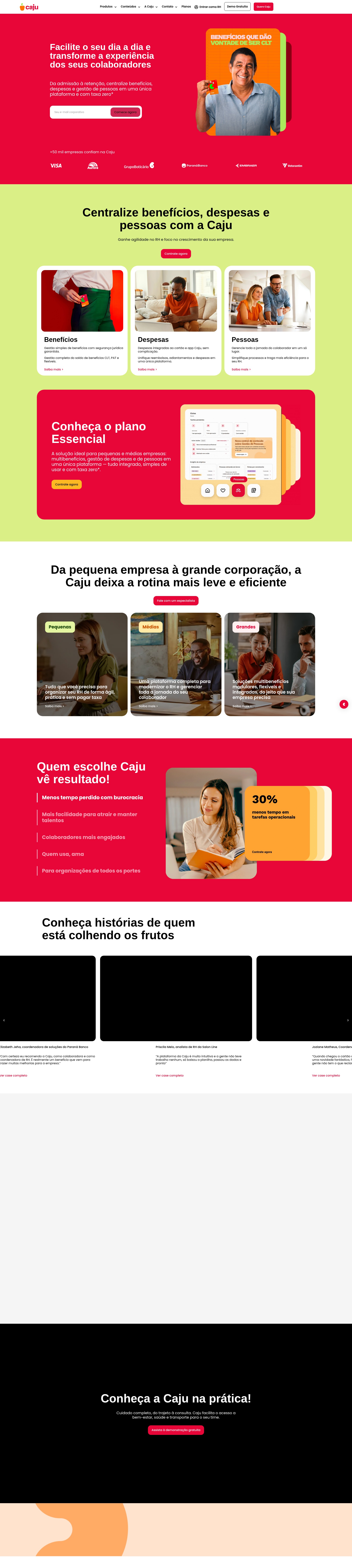 Screenshot of caju.com.br