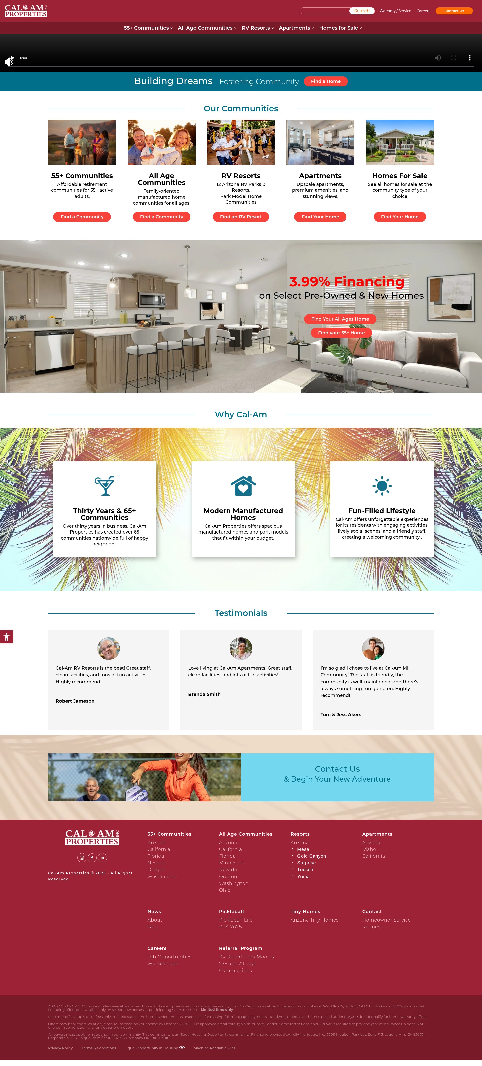 Screenshot of cal-am.com