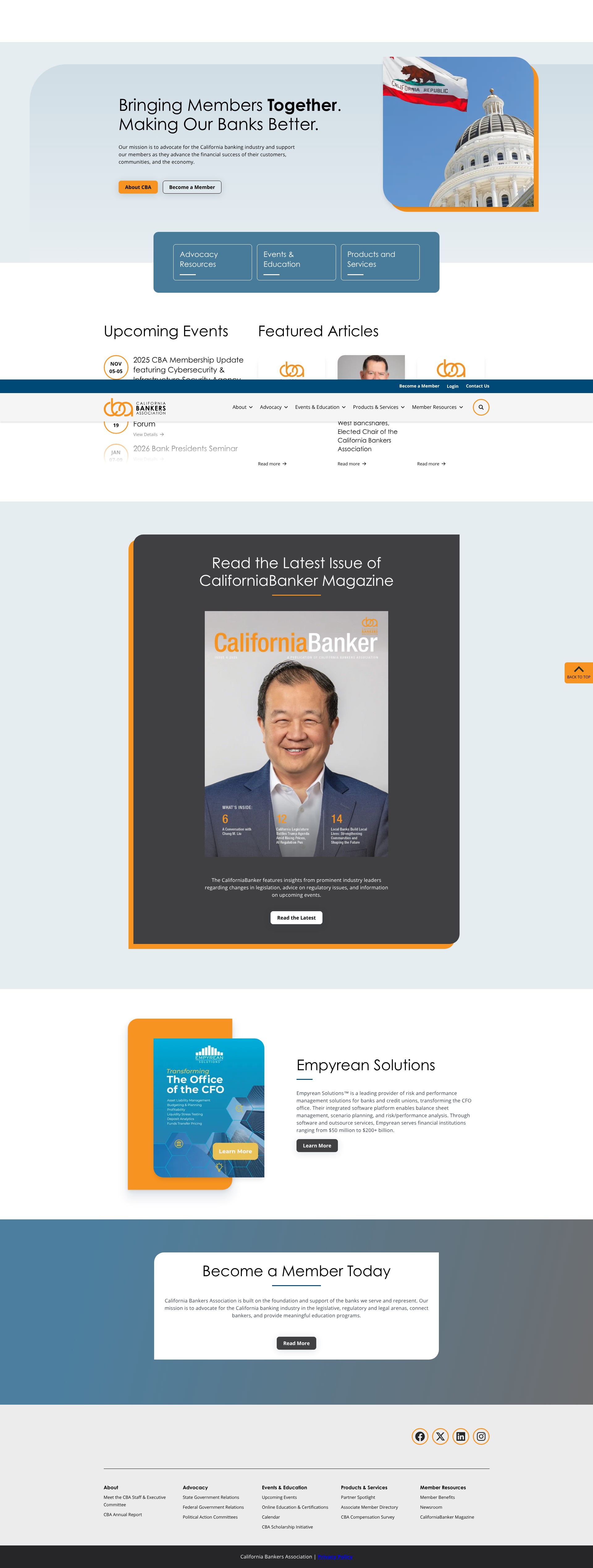 Screenshot of calbankers.com