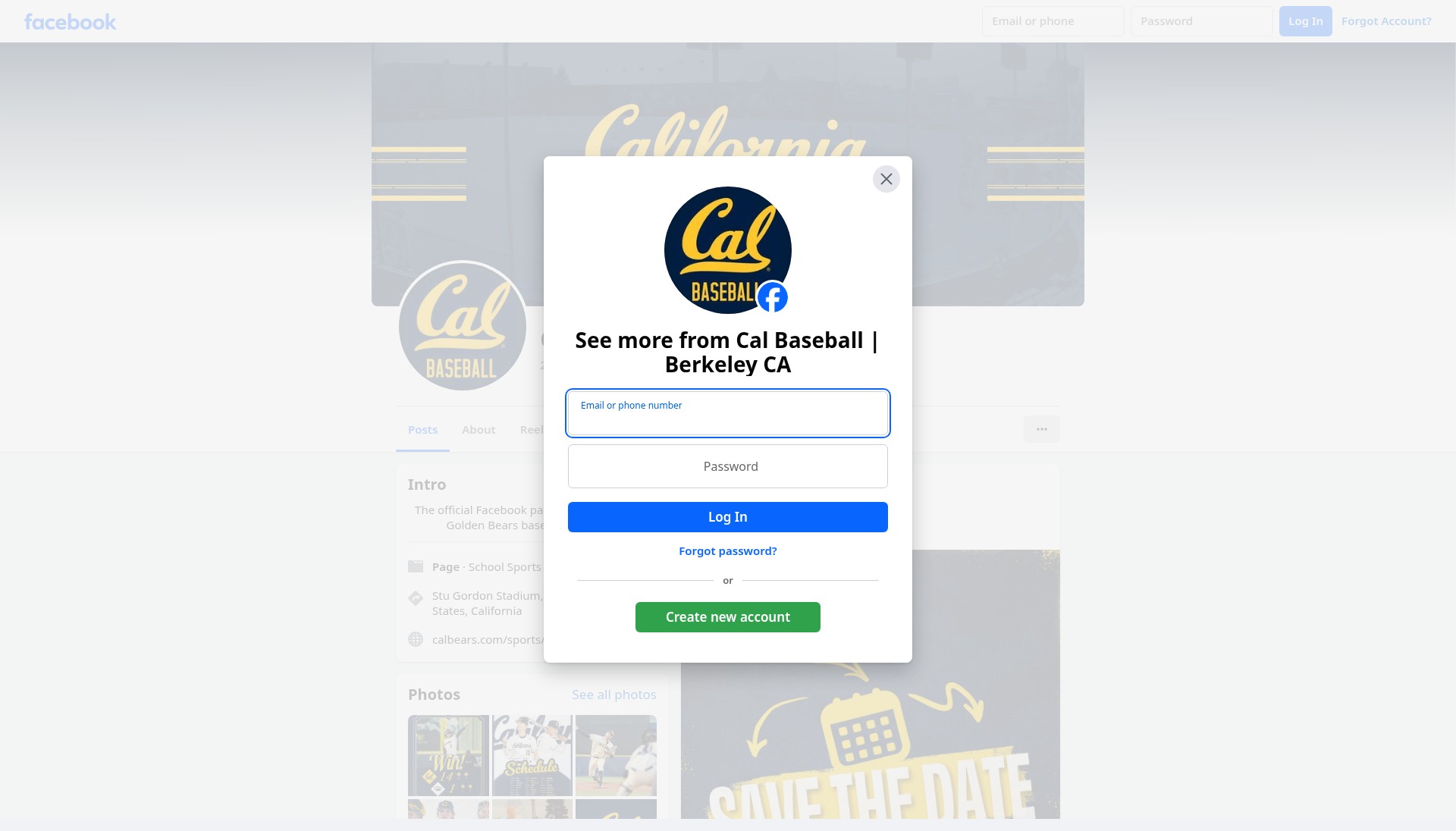 Screenshot of calbears.com