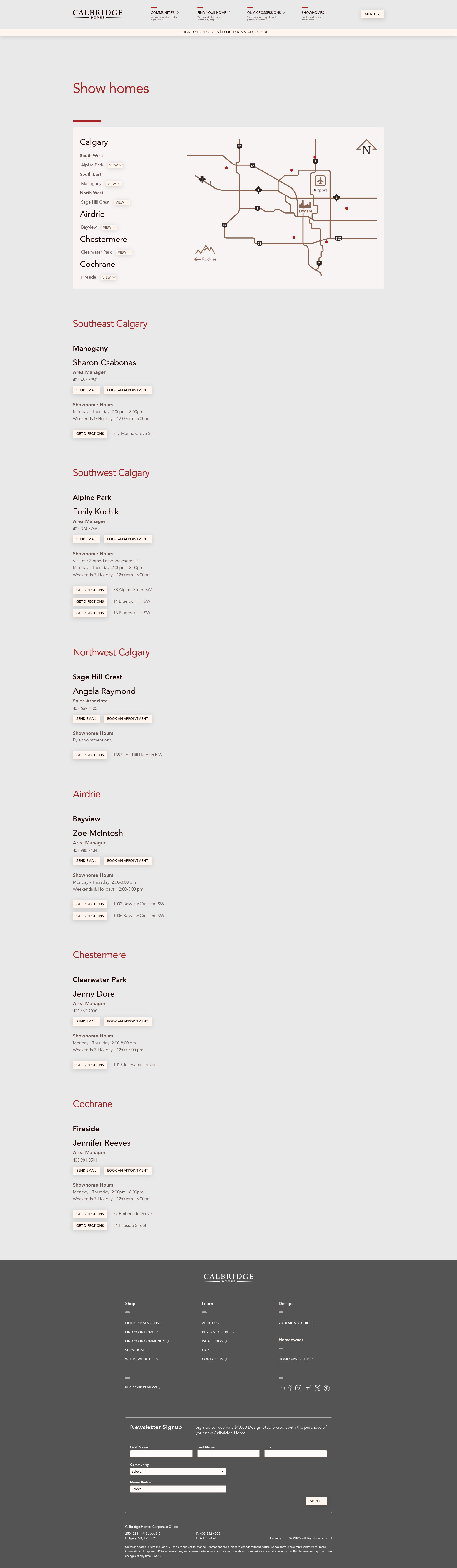 Screenshot of calbridgehomes.com