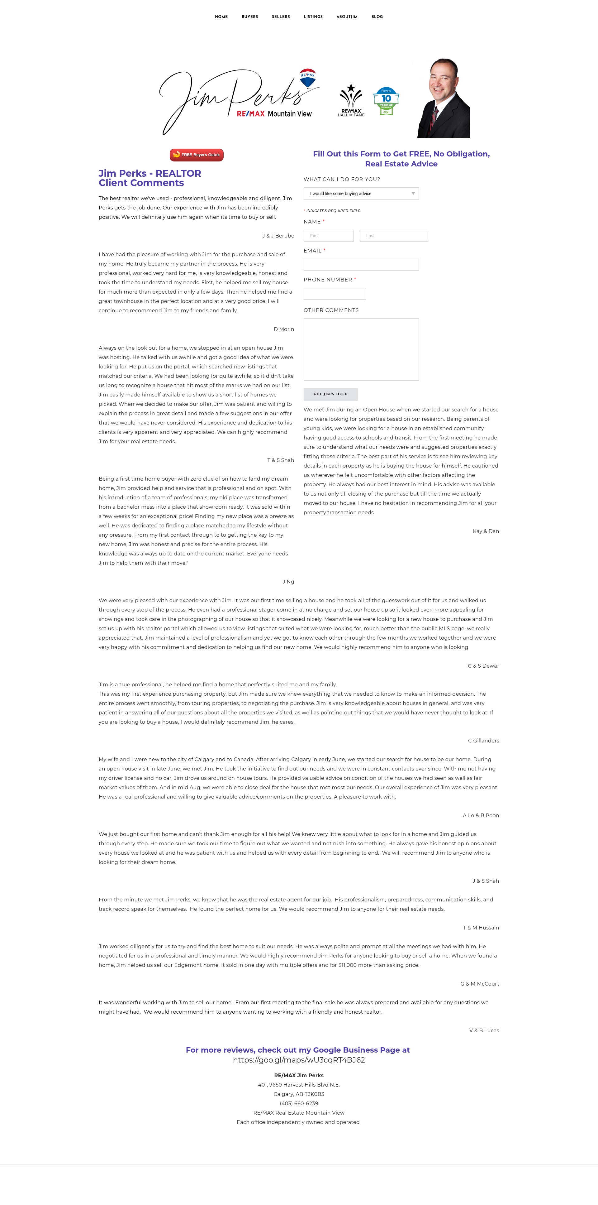 Screenshot of calgaryrealestateagent.ca