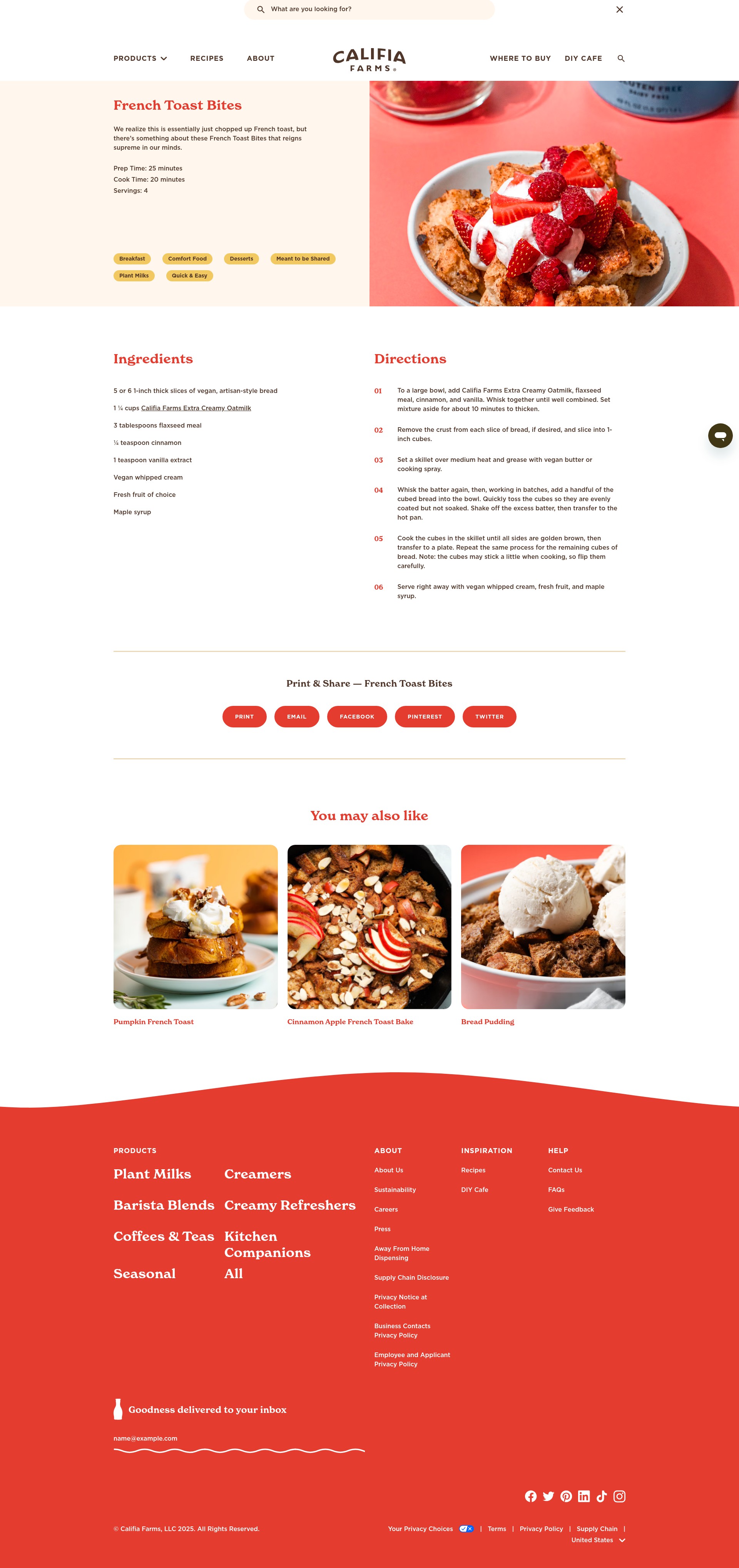 Screenshot of califiafarms.com