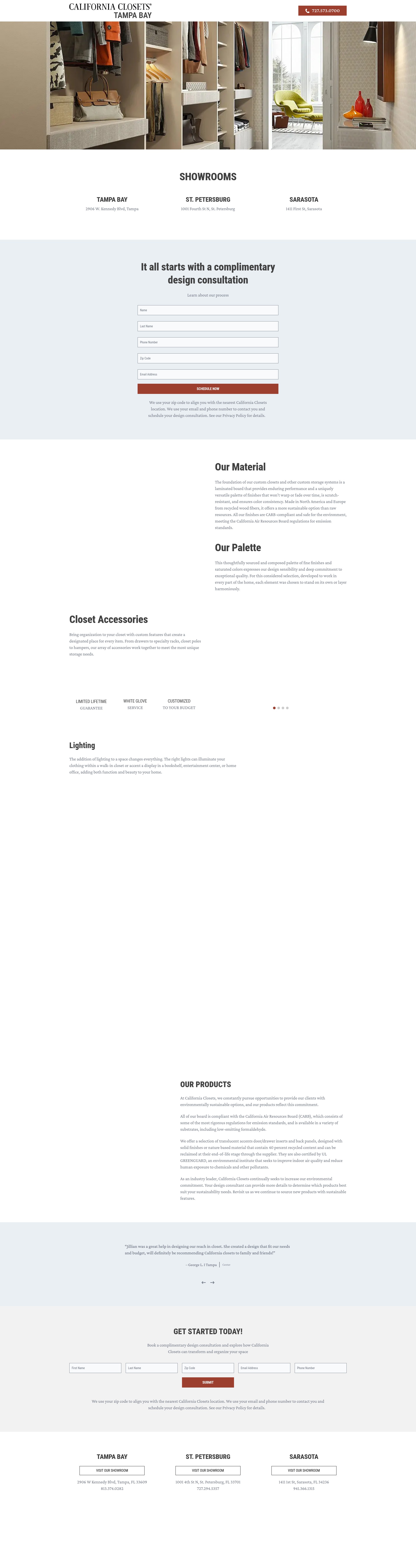 Screenshot of californiaclosetstb.com
