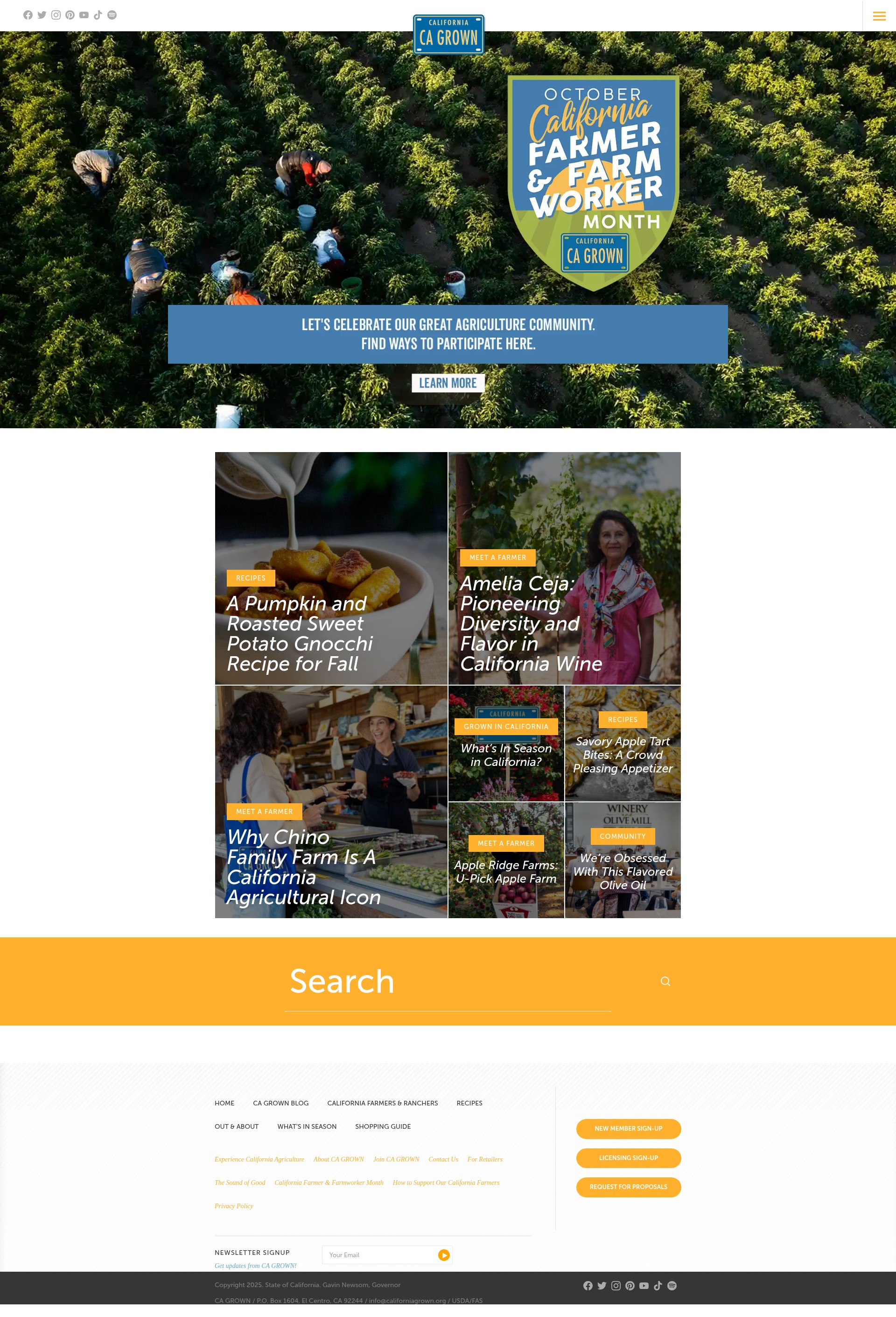 Screenshot of californiagrown.org