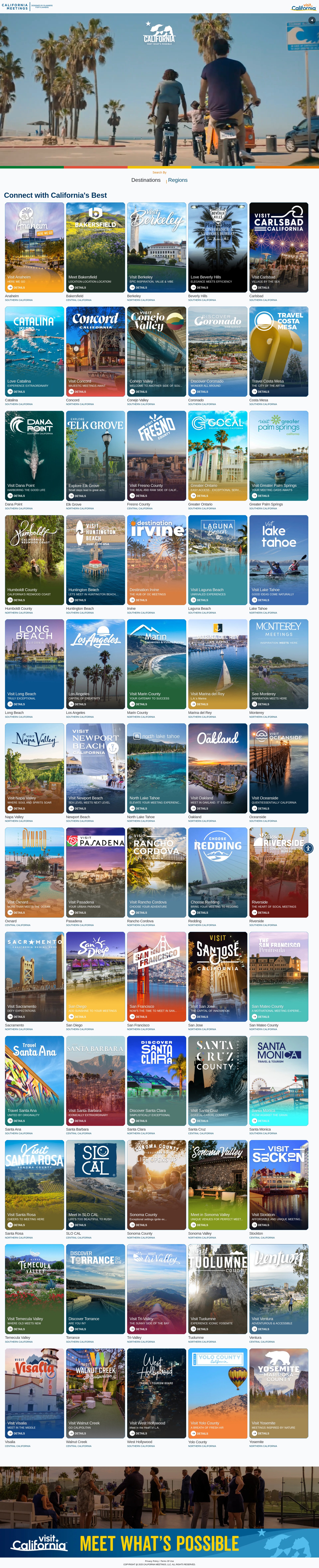 Screenshot of californiameetings.com