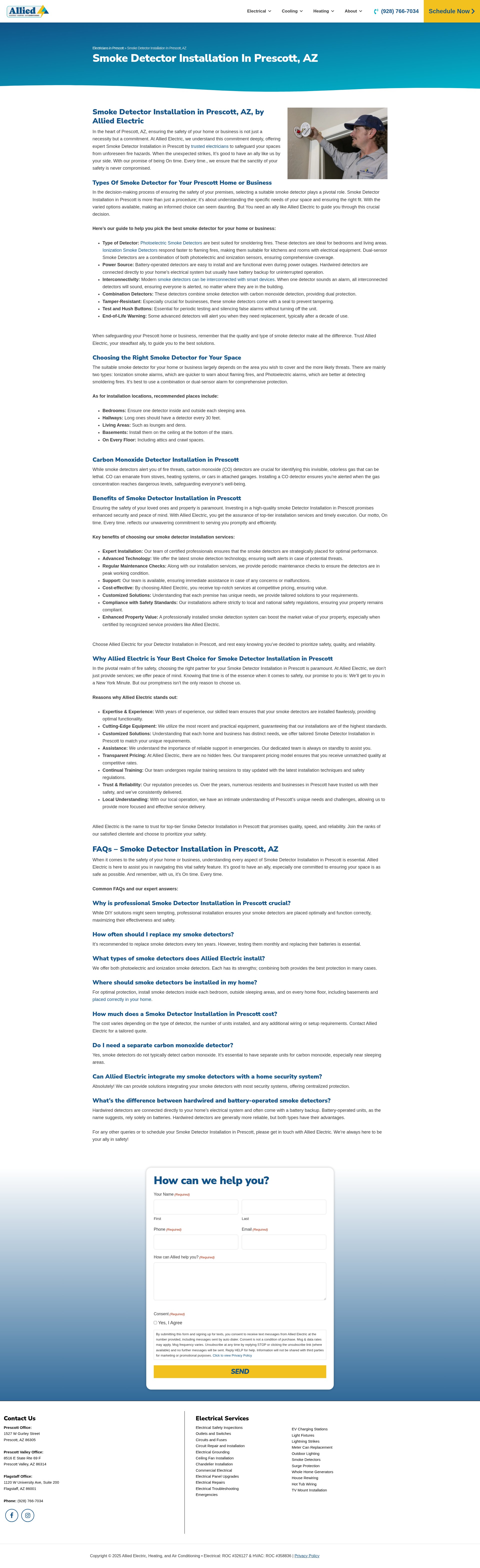 Screenshot of callalliedelectric.com