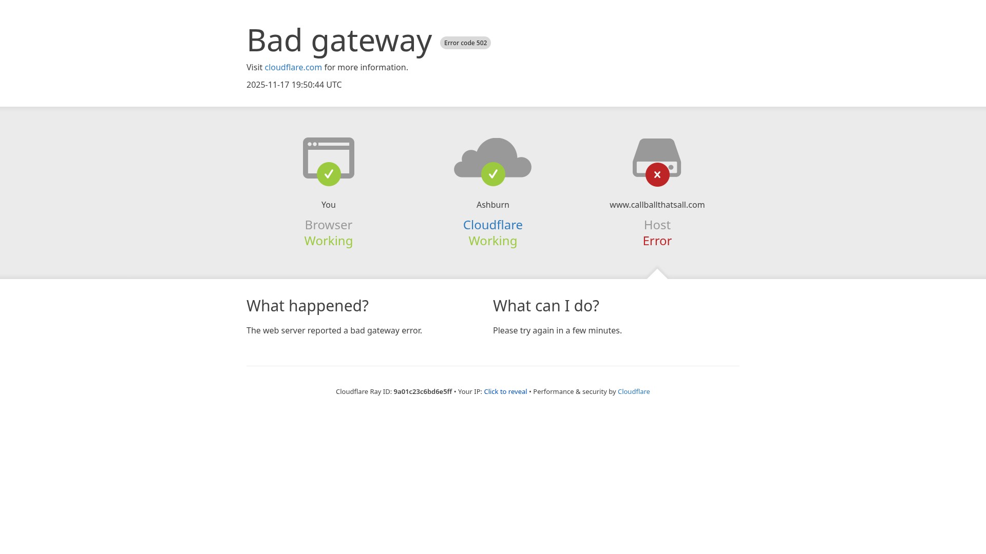 Screenshot of callballthatsall.com