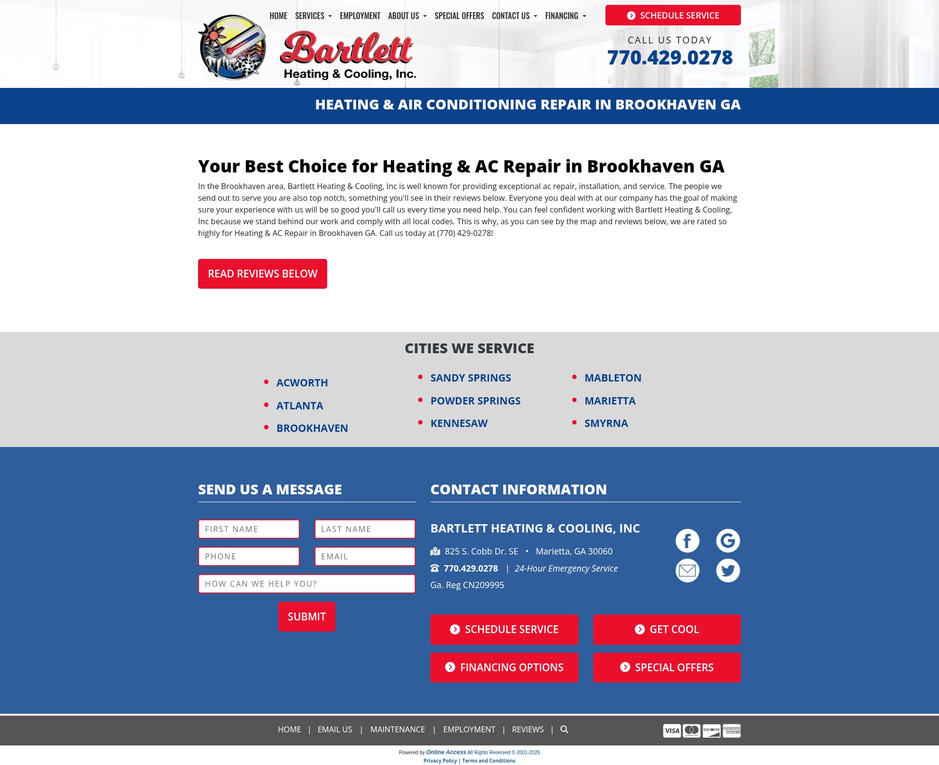 Screenshot of callbartlett.com