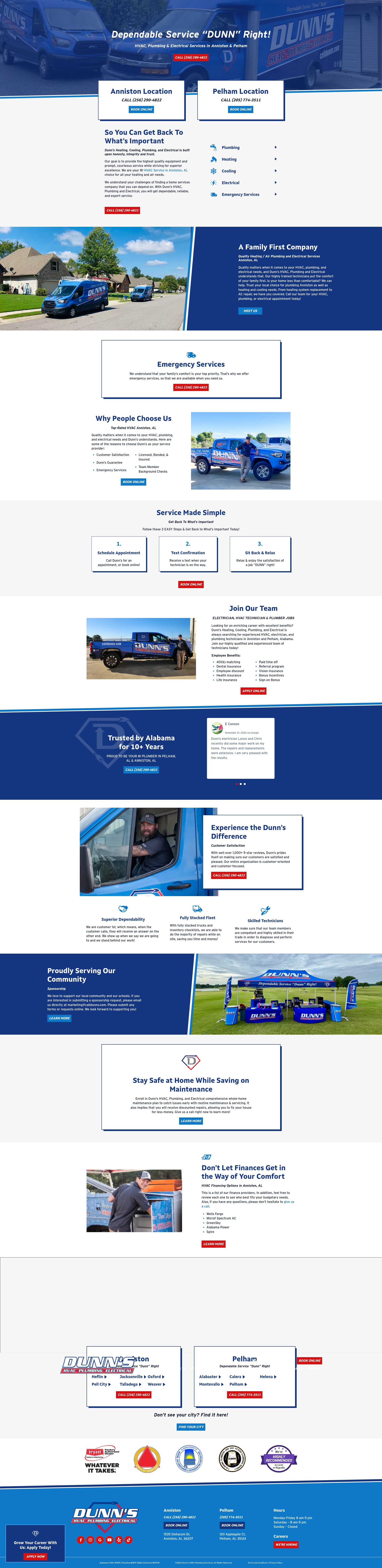 Screenshot of calldunns.com