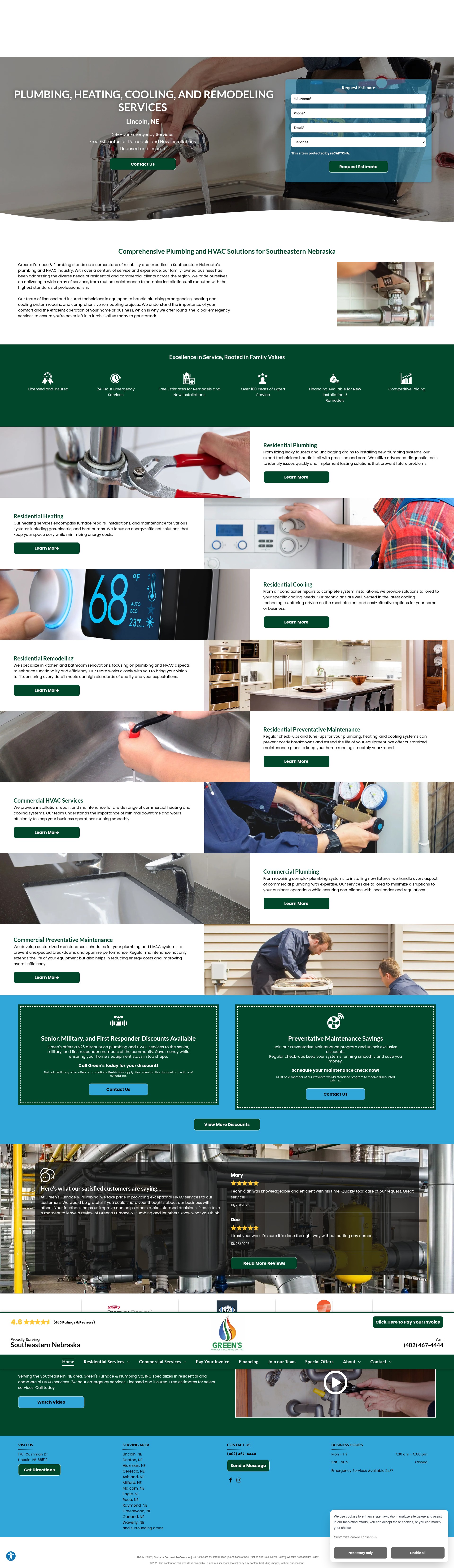 Screenshot of callgreens.com